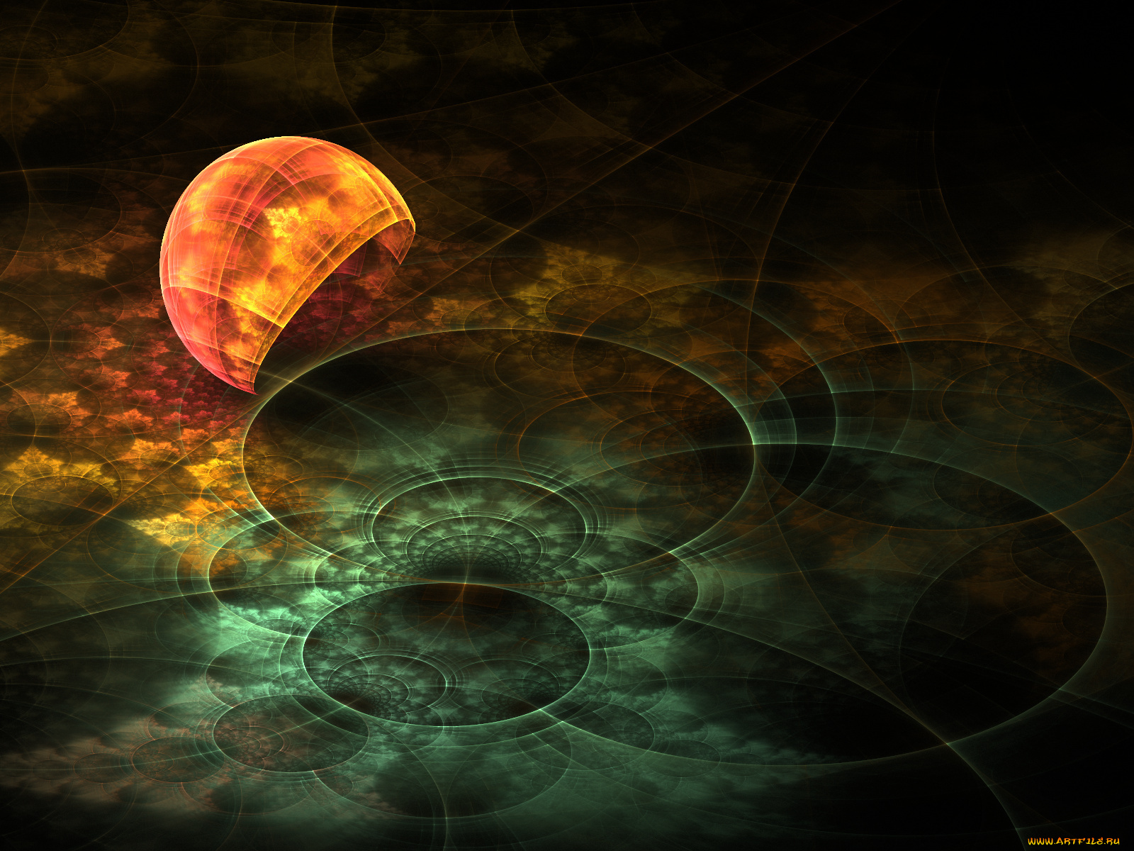 3д, графика, fractal, фракталы, цвета, фон