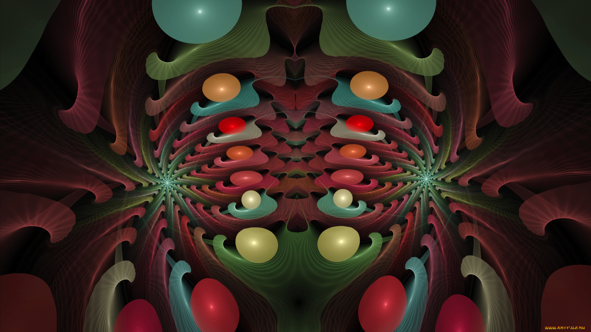 3д, графика, fractal, фракталы, цвета, фон