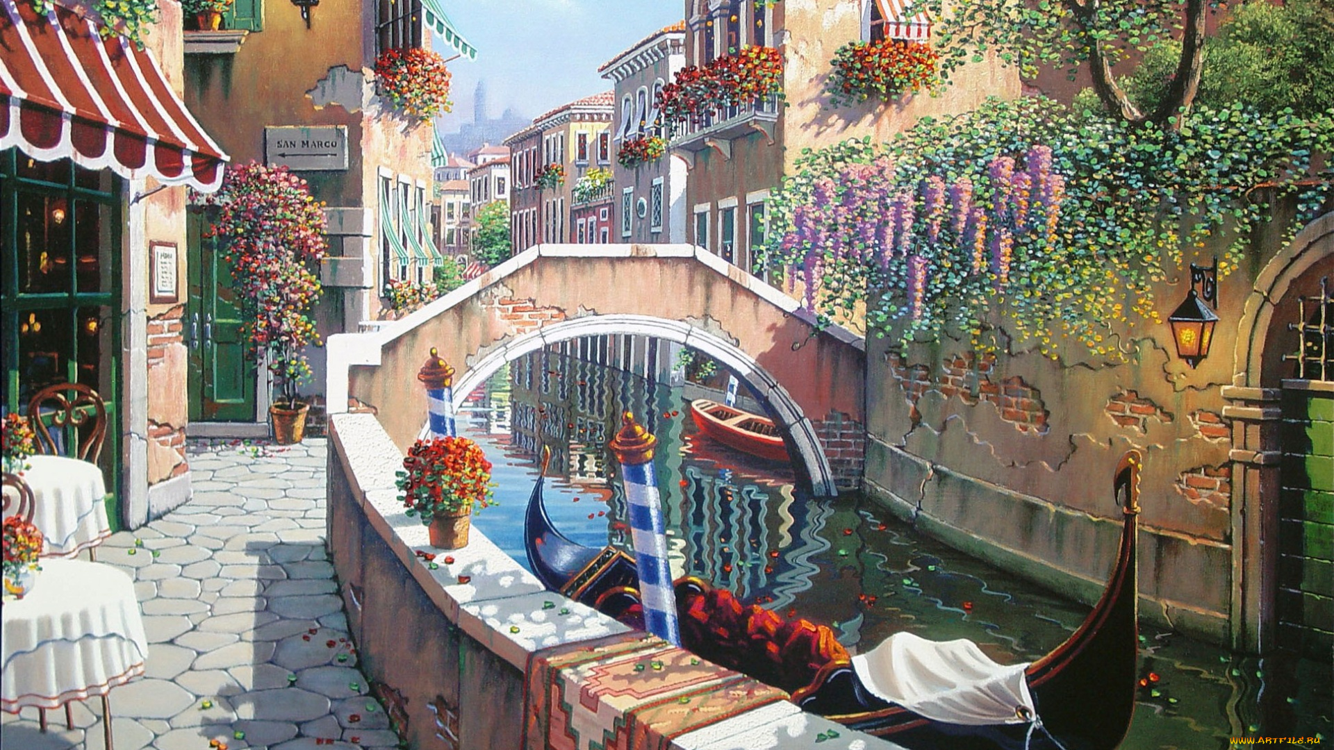 passage, to, san, marco, рисованные, bob, pejman, venice, italy, painting, сан-марко, район, венеции, венеция, италия, живопись