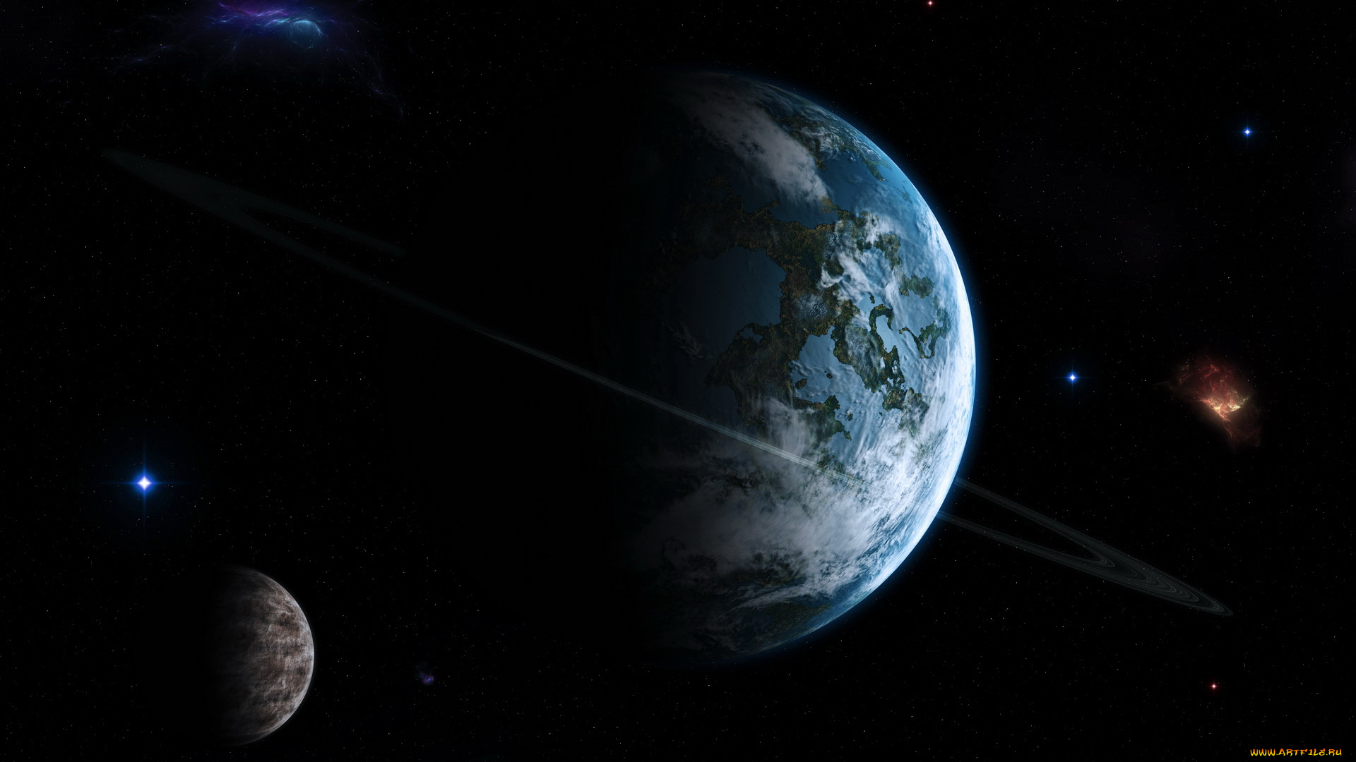 космос, арт, планета