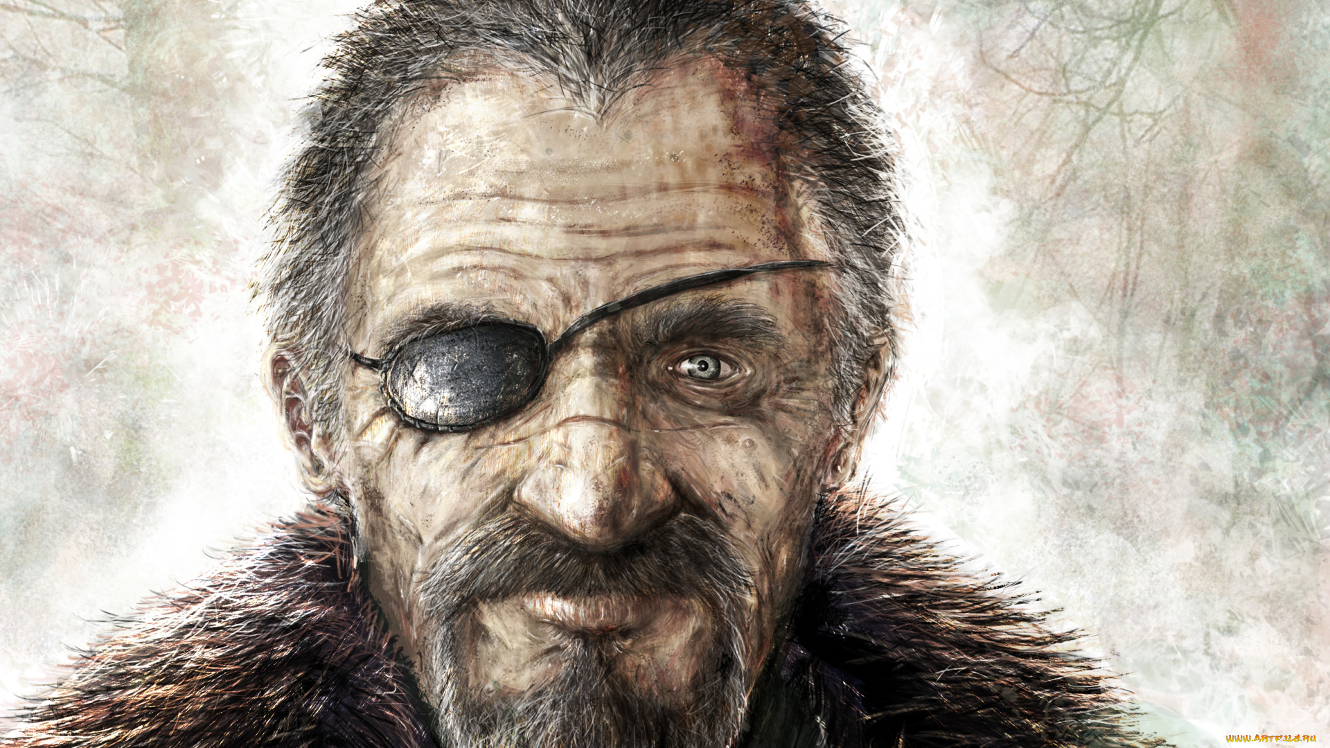 рисованные, люди, повязка