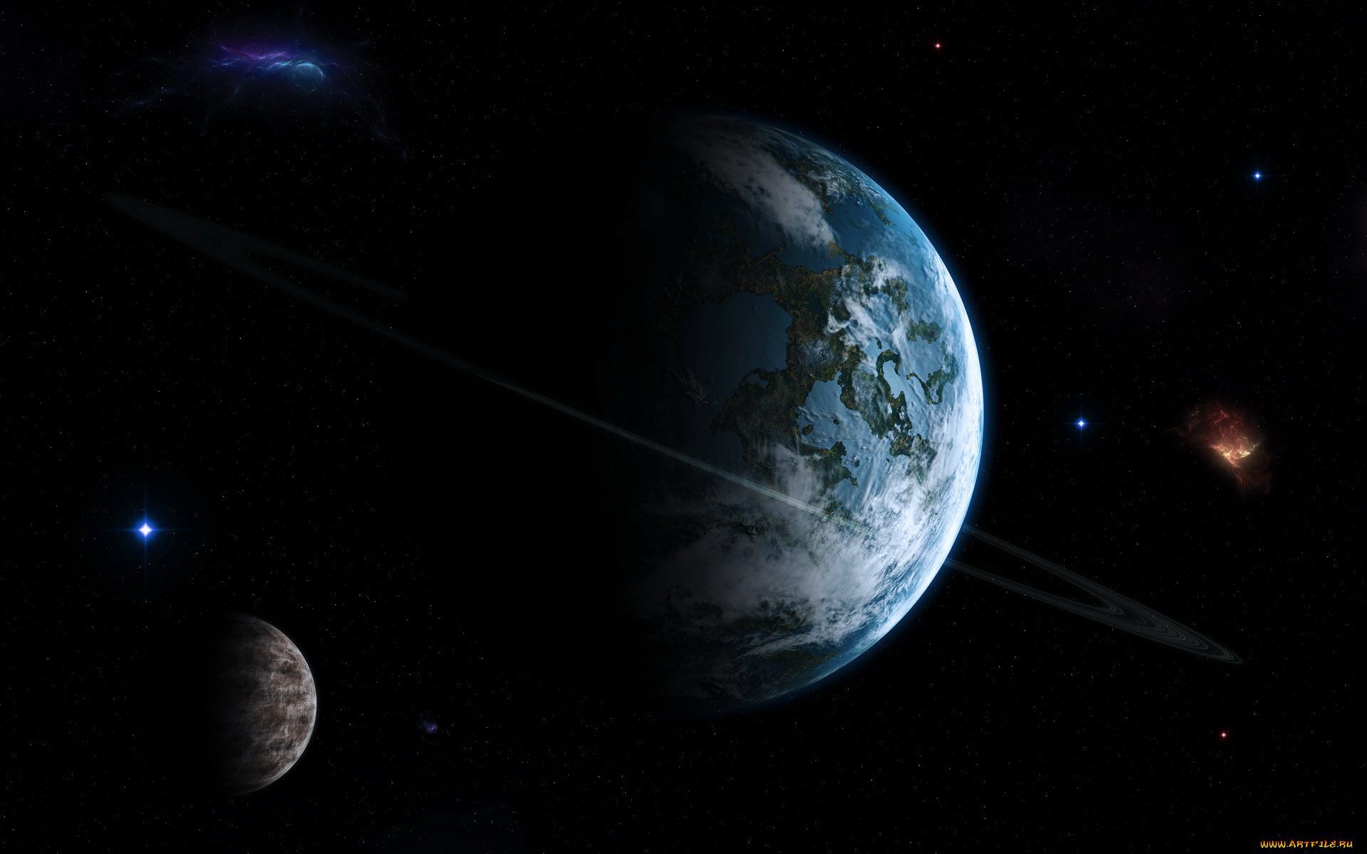 космос, арт, планета