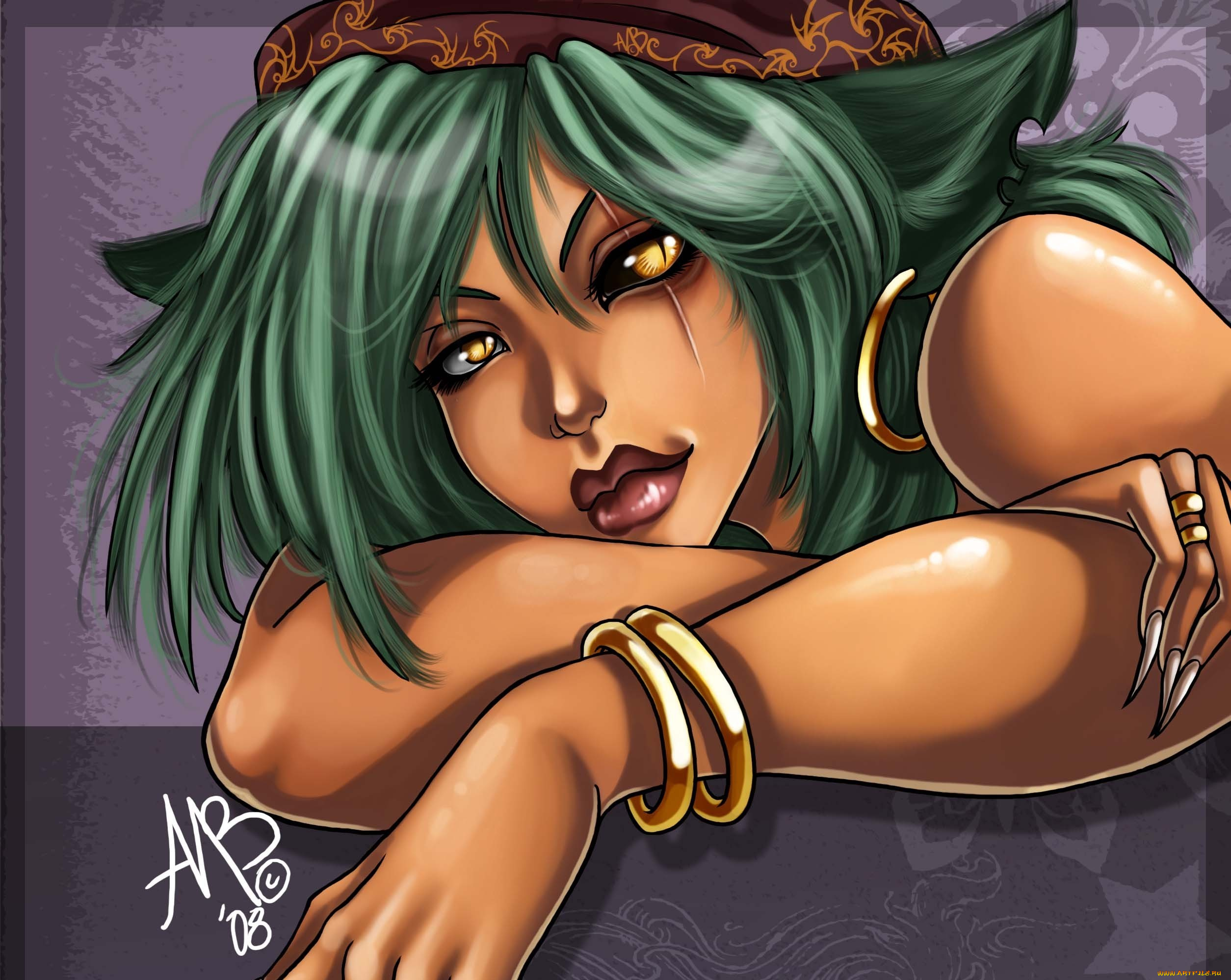 фэнтези, девушки, amberly, berendson, harpyqueen, девушка, эльф, серьги, браслет, лицо, шрам, руки, ногти