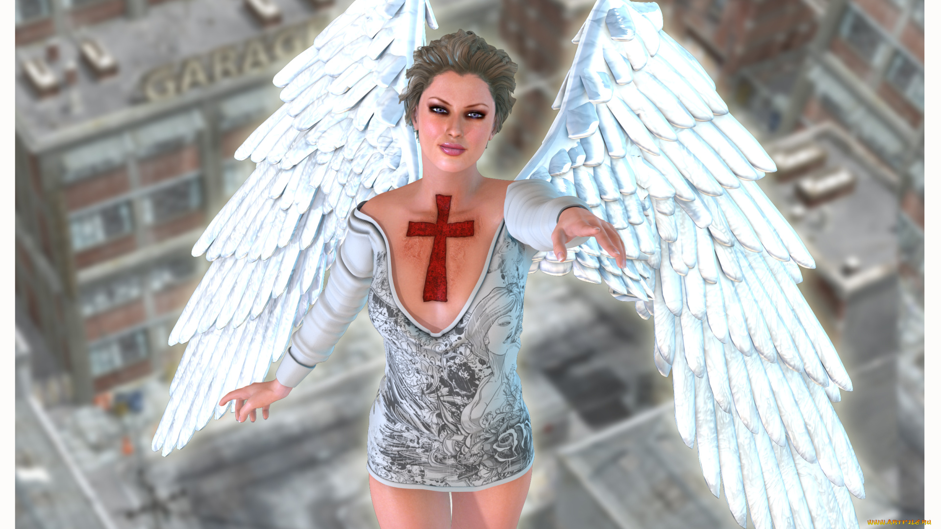 3д, графика, angel, , ангел, крилья