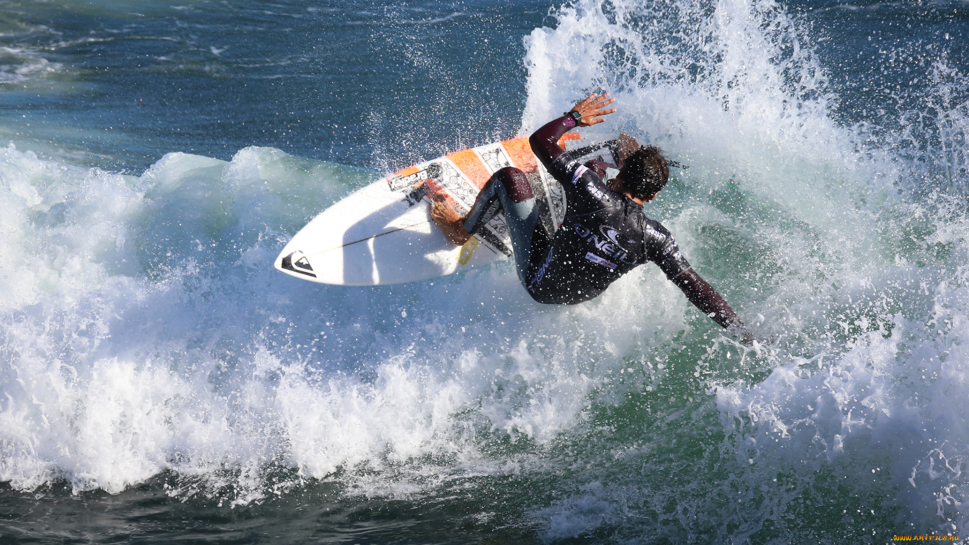 спорт, серфинг, океан, серфер, доска, волна