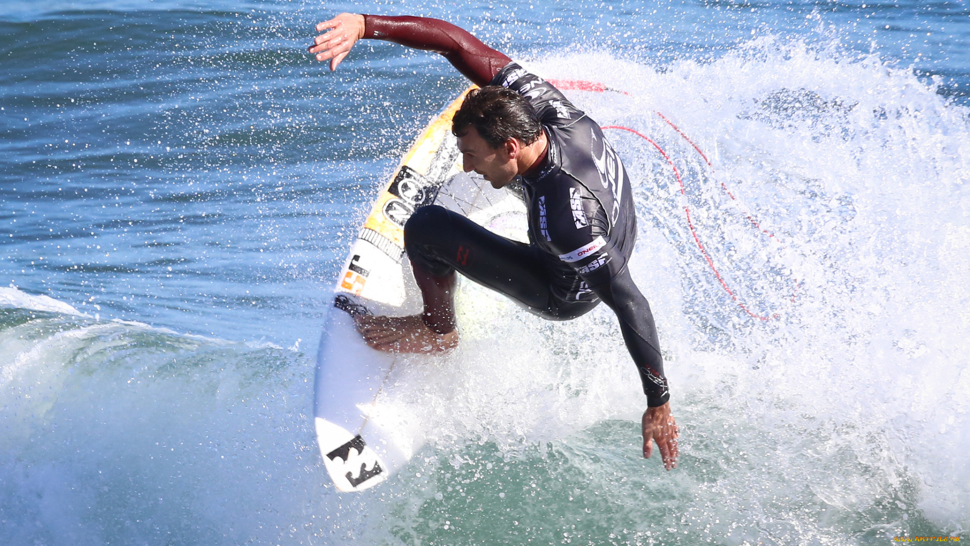 спорт, серфинг, океан, серфер, доска, волна