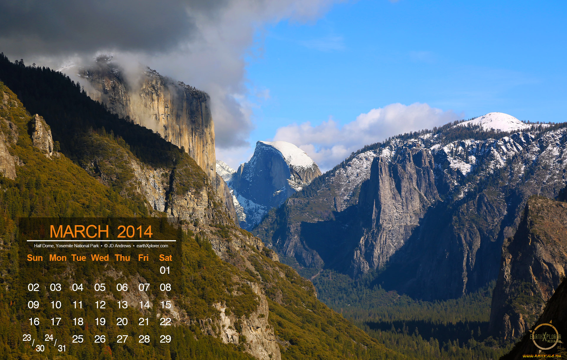 календари, природа, горы