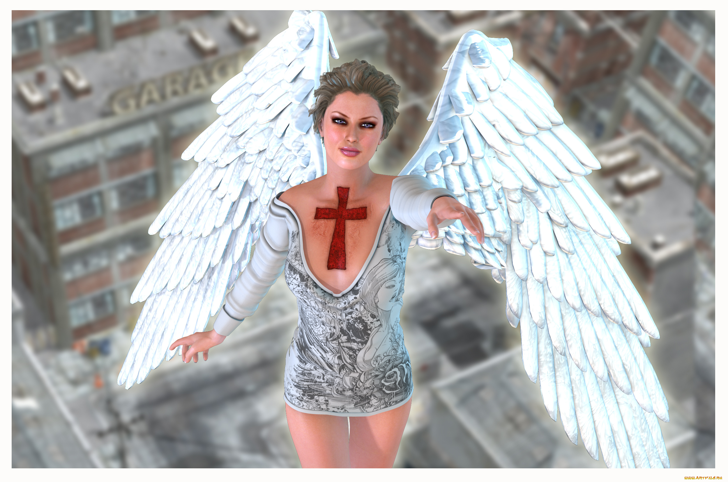 3д, графика, angel, , ангел, крилья