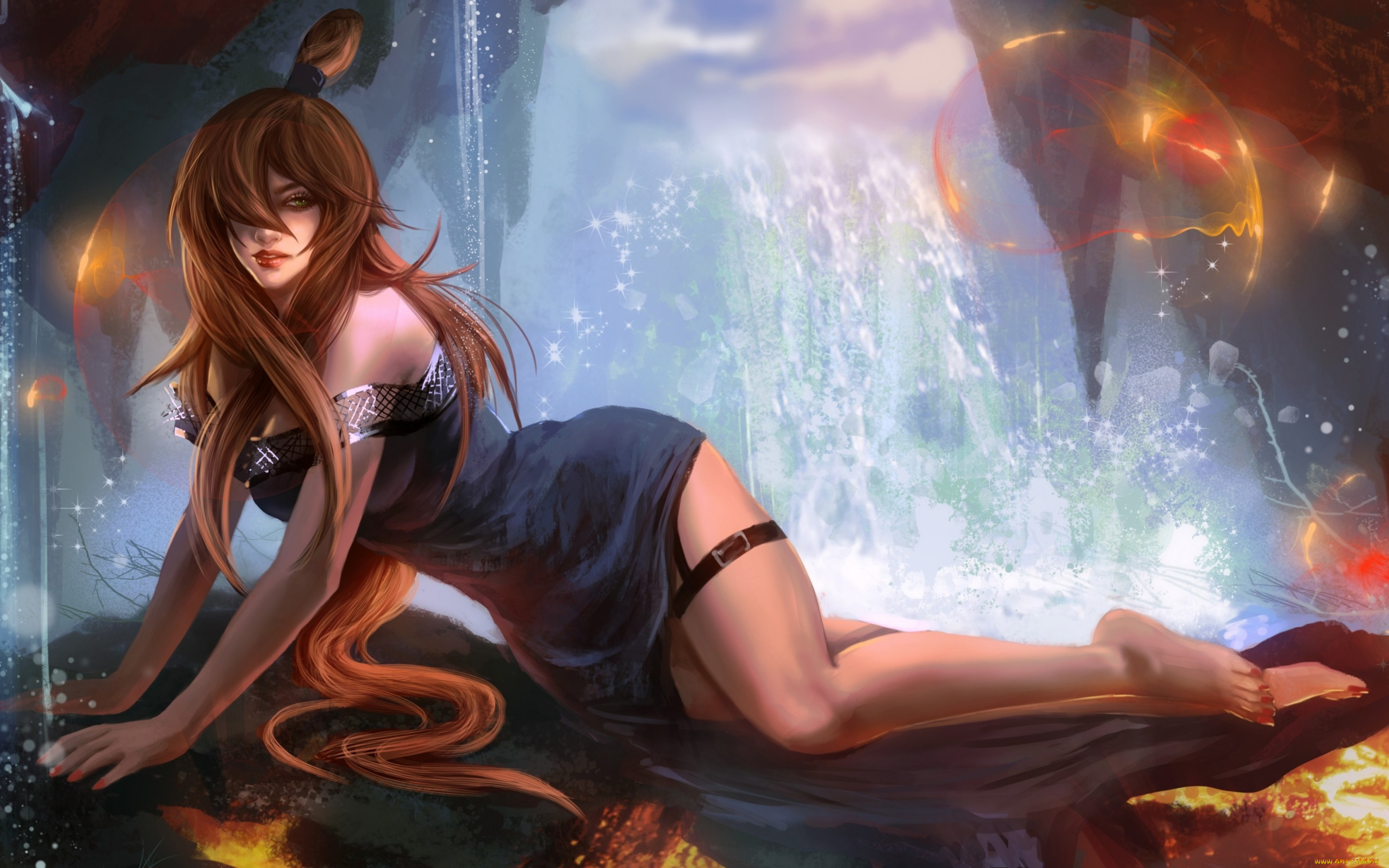 фэнтези, девушки, вода, абстракция, мэй, naruto, аниме