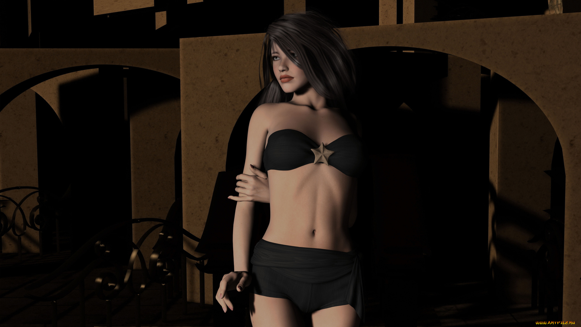 3д, графика, люди, , people, взгляд, девушка, фон