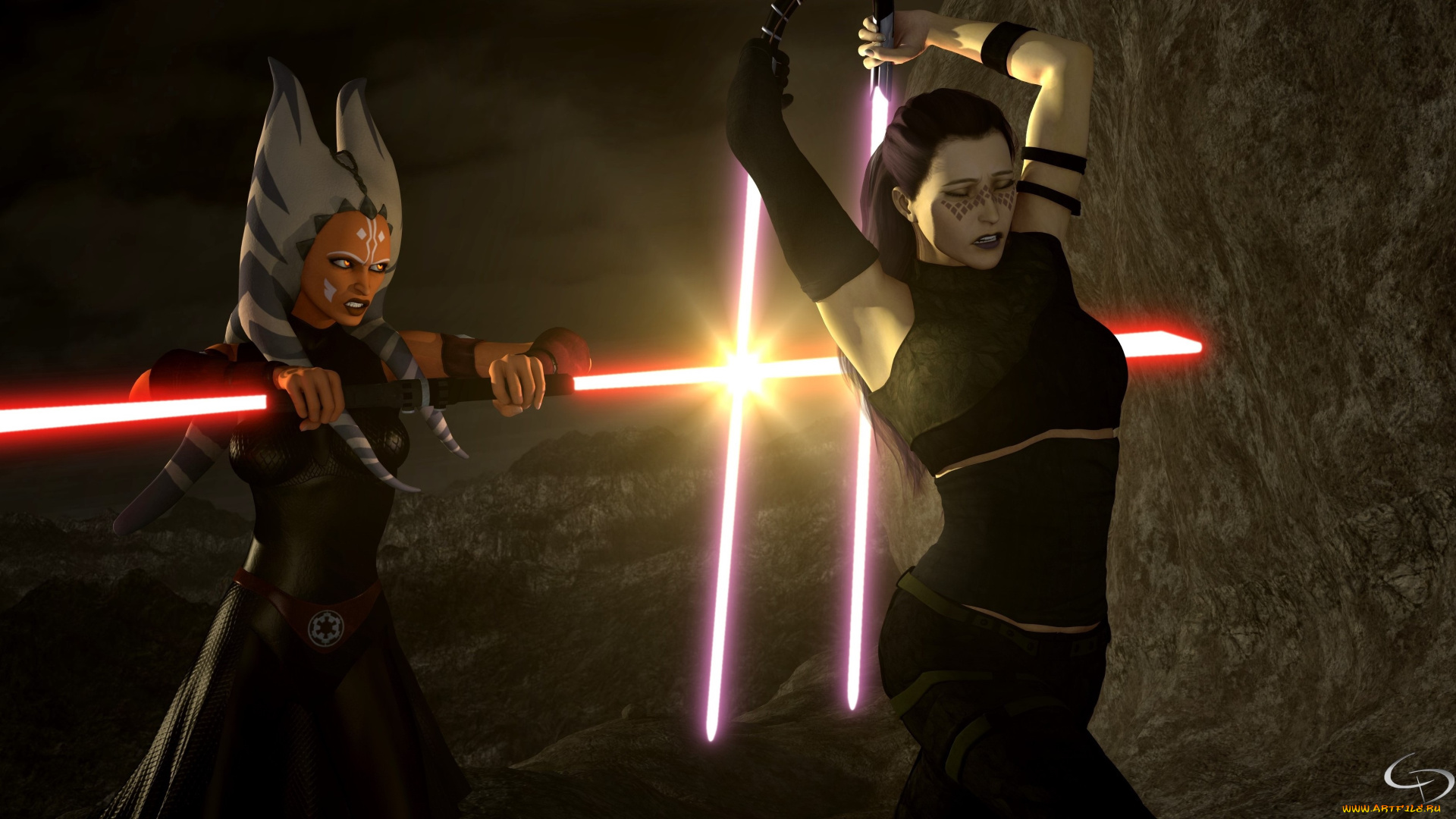 3д, графика, существа, , creatures, фон, халки, взгляд, оружие