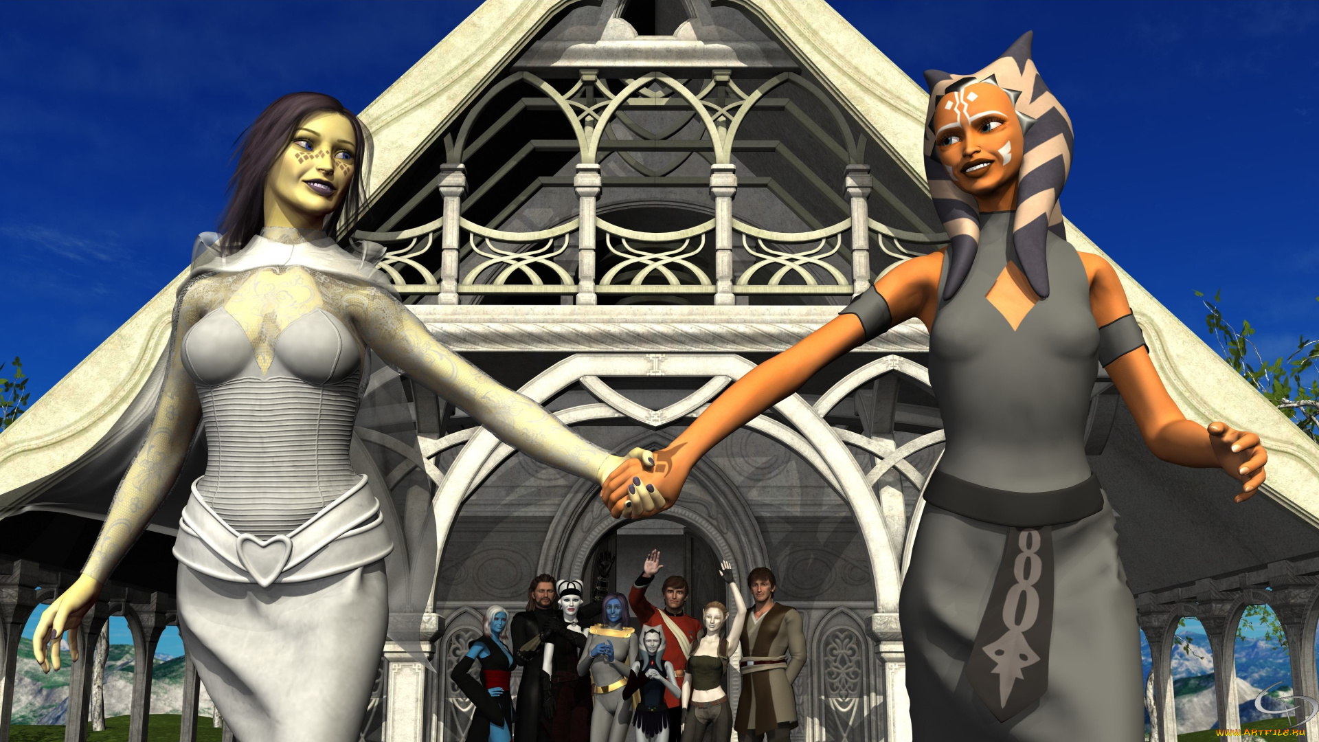 3д, графика, существа, , creatures, взгляд, халки, фон