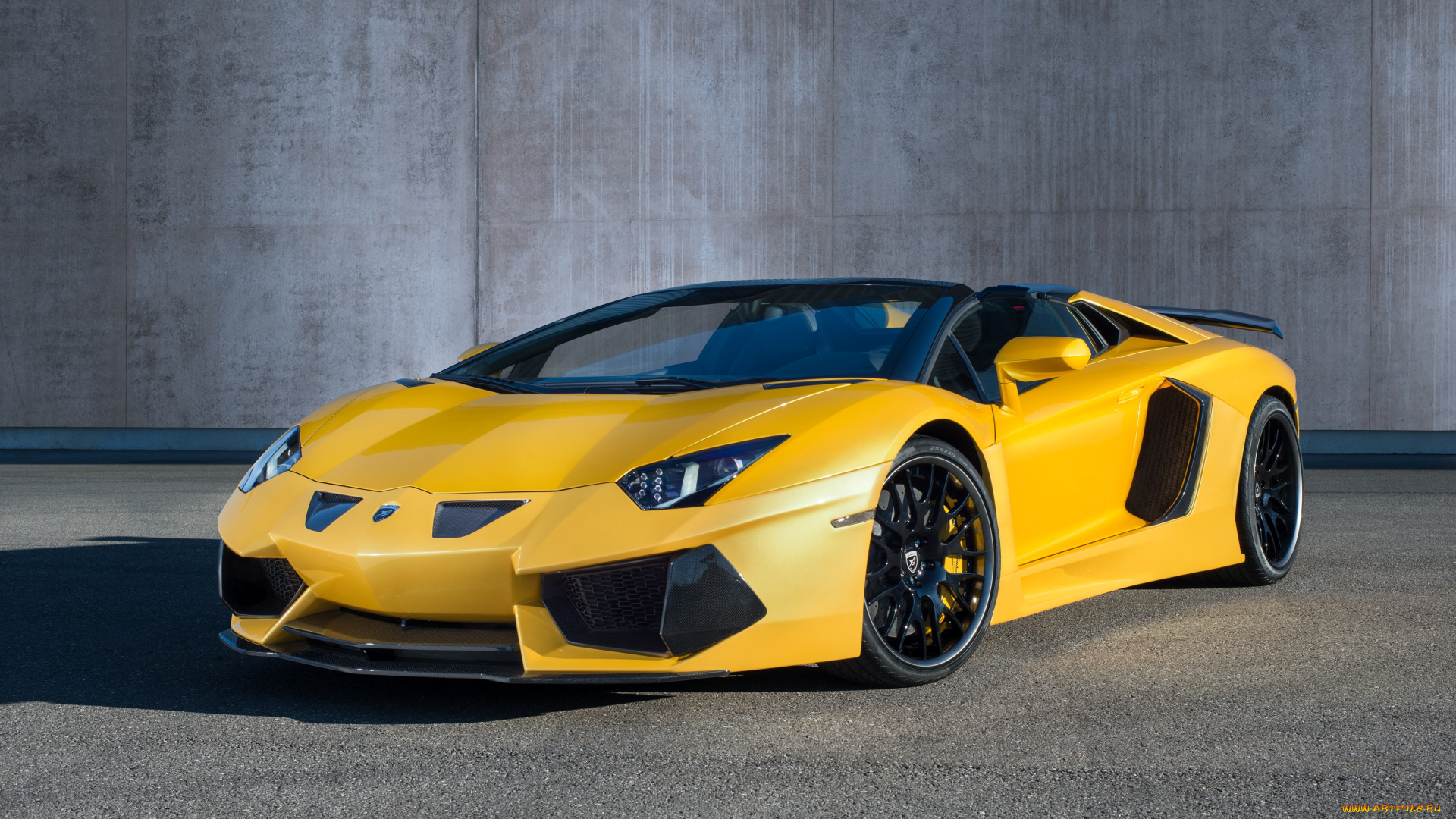 автомобили, lamborghini, limited, roadster, aventador, hamann, желтый, 2015г, lb834