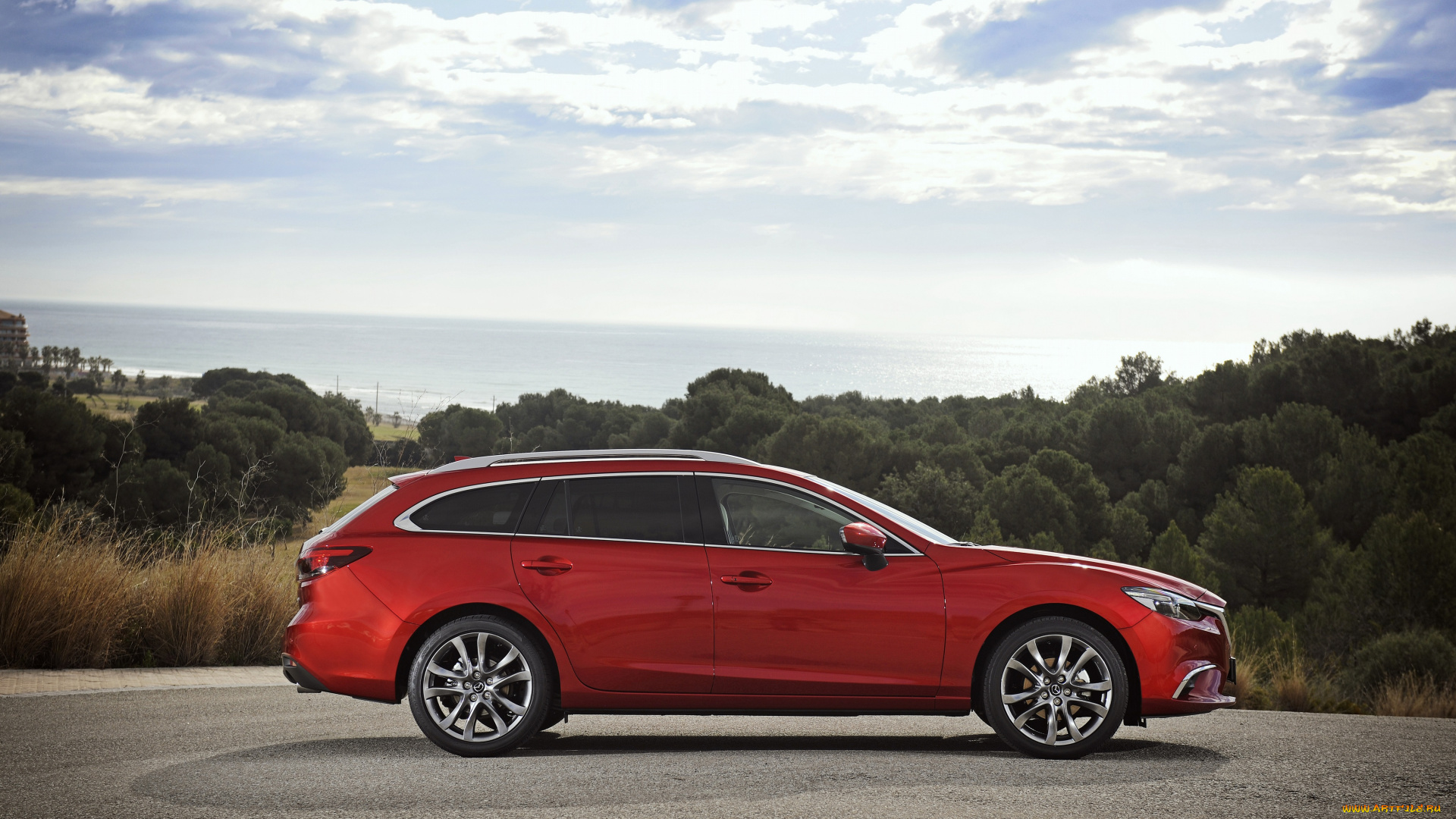 автомобили, mazda, gj, 2015г, красный, wagon, mazda6