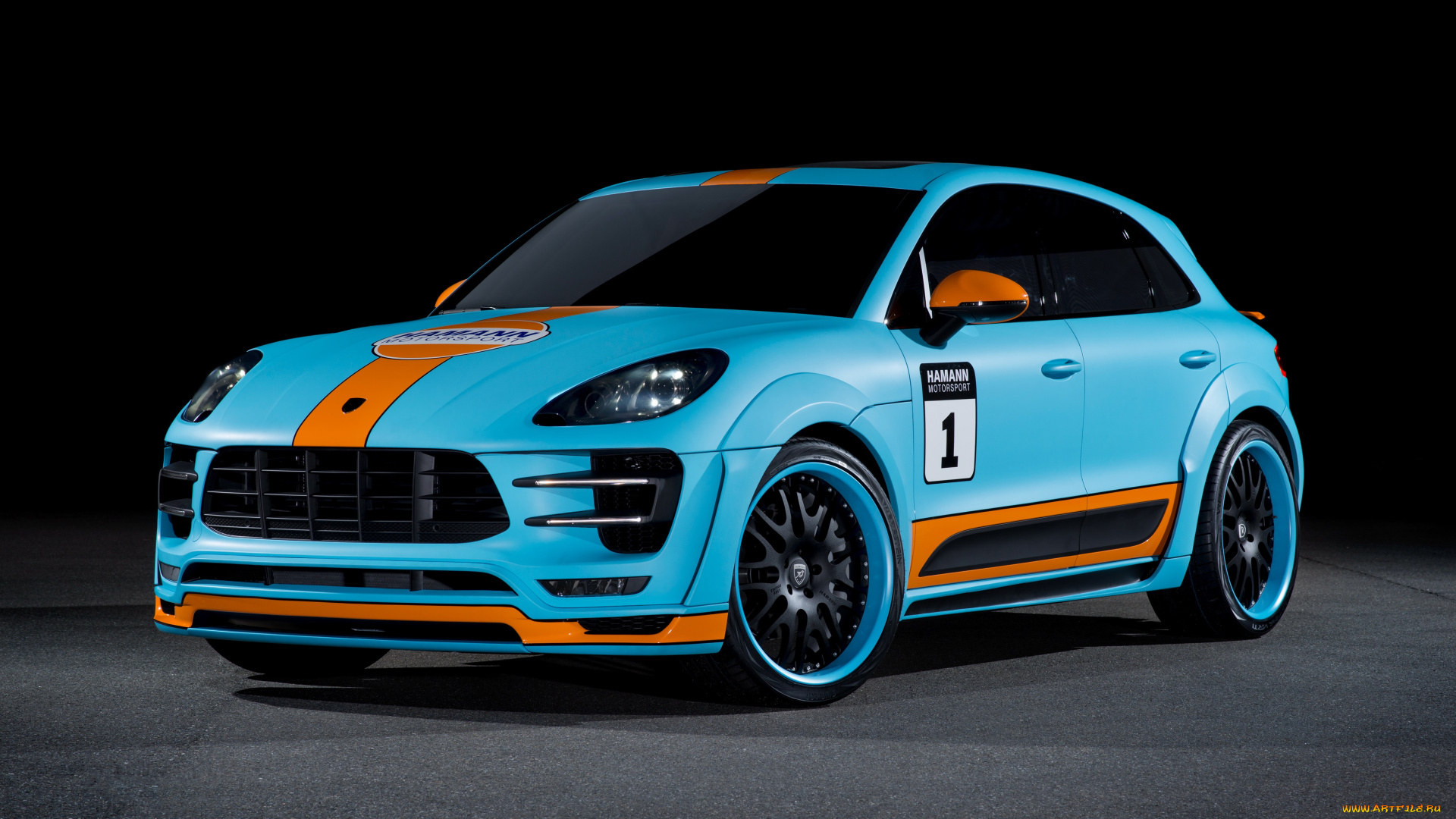 автомобили, porsche, hamann, синий, 2015г, 95b, macan, s