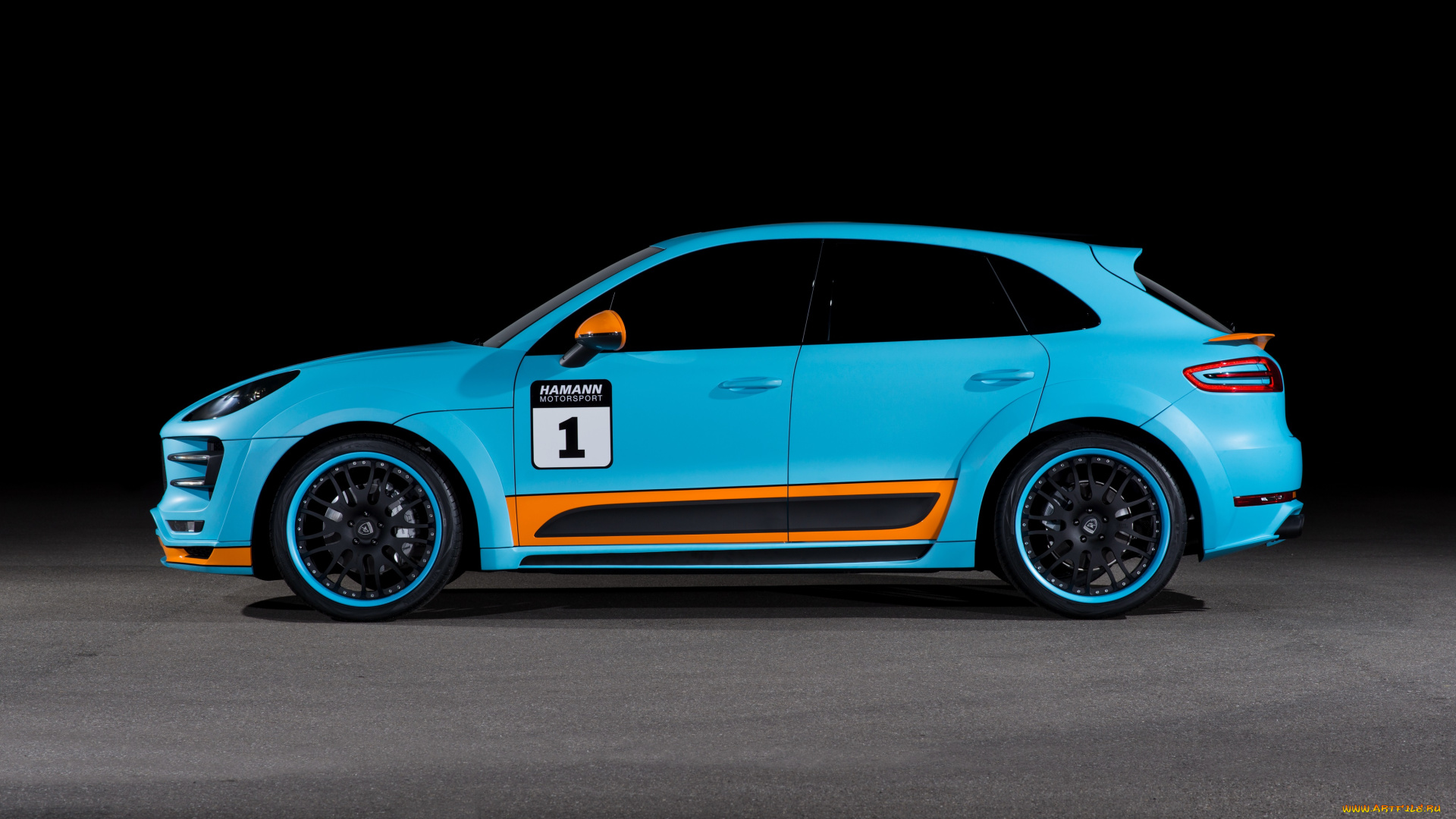 автомобили, porsche, синий, 2015г, 95b, macan, s, hamann