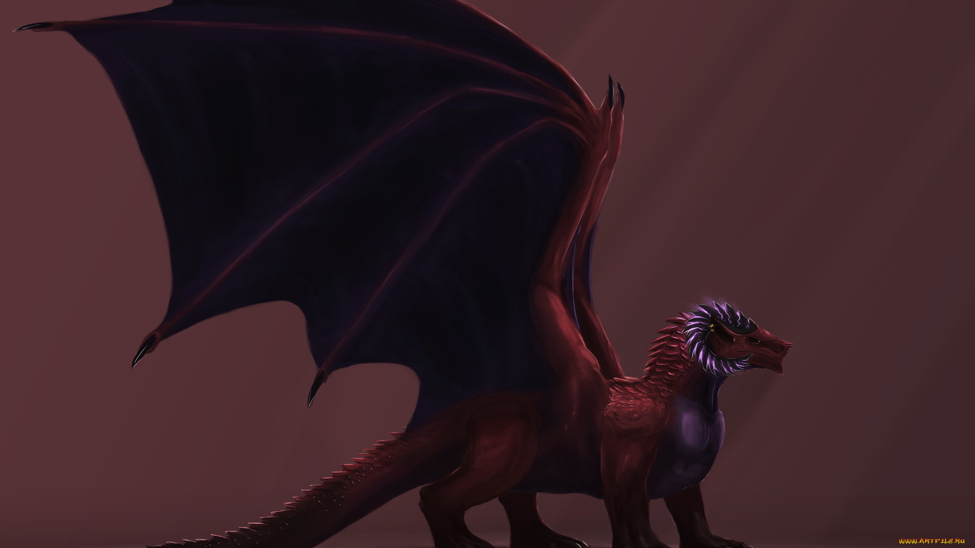 рисованное, животные, , сказочные, , мифические, фон, дракон