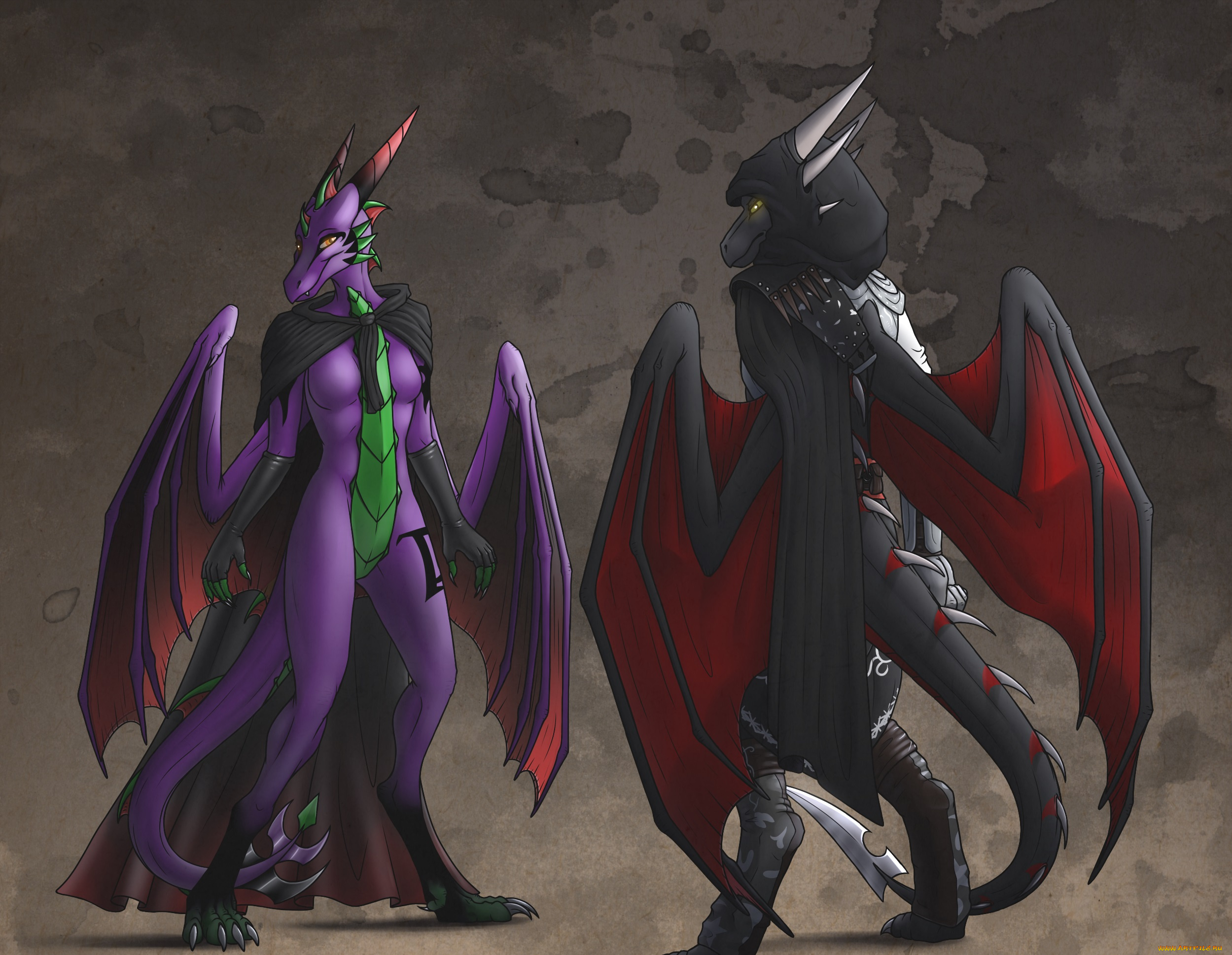 рисованное, животные, , сказочные, , мифические, фон, драконы