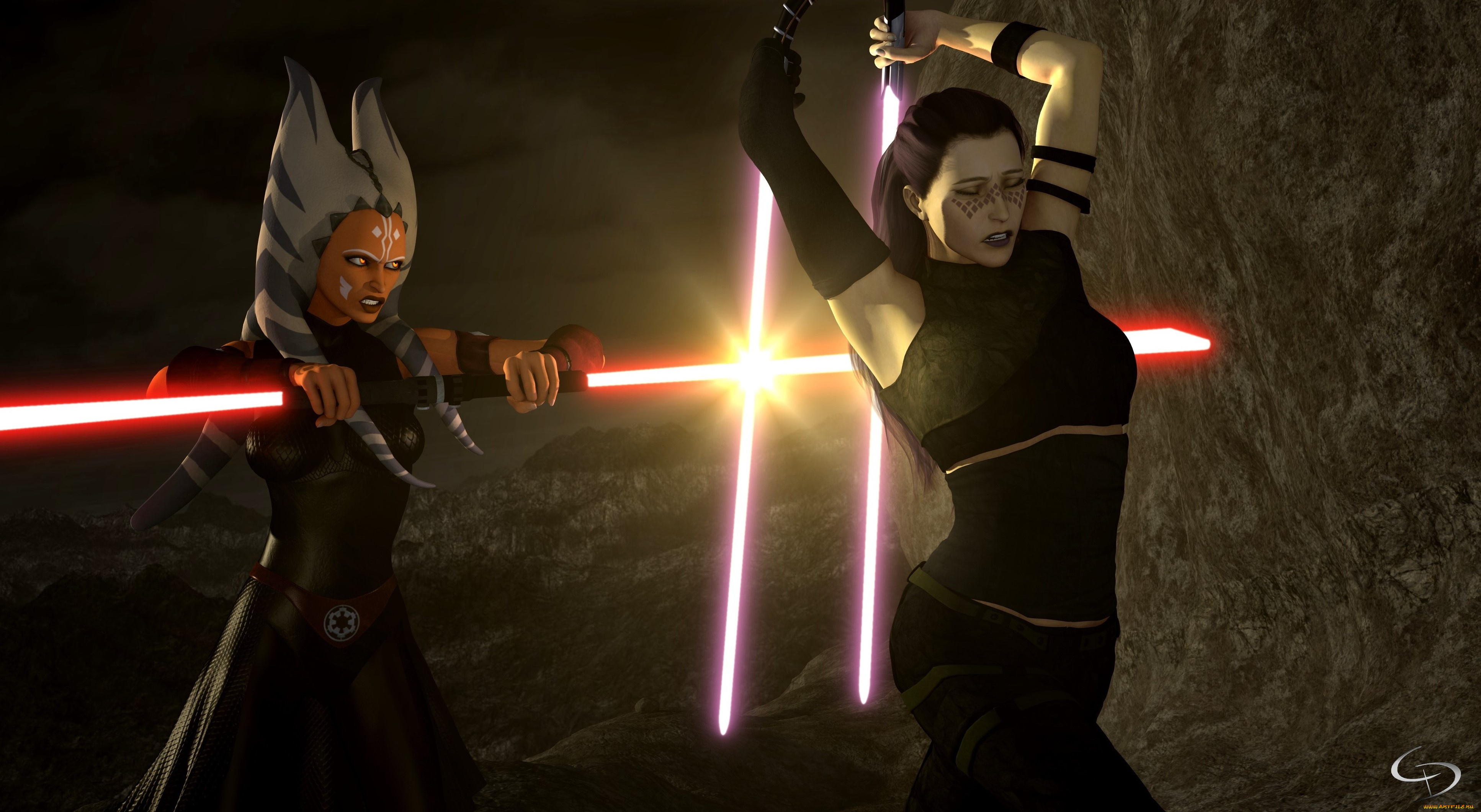 3д, графика, существа, , creatures, фон, халки, взгляд, оружие