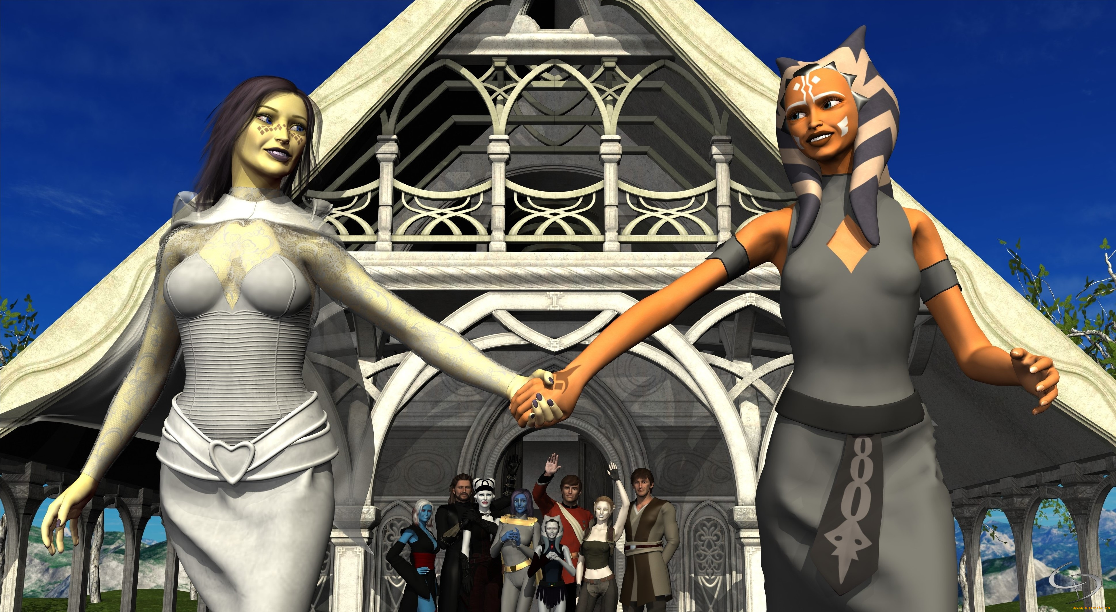 3д, графика, существа, , creatures, взгляд, халки, фон