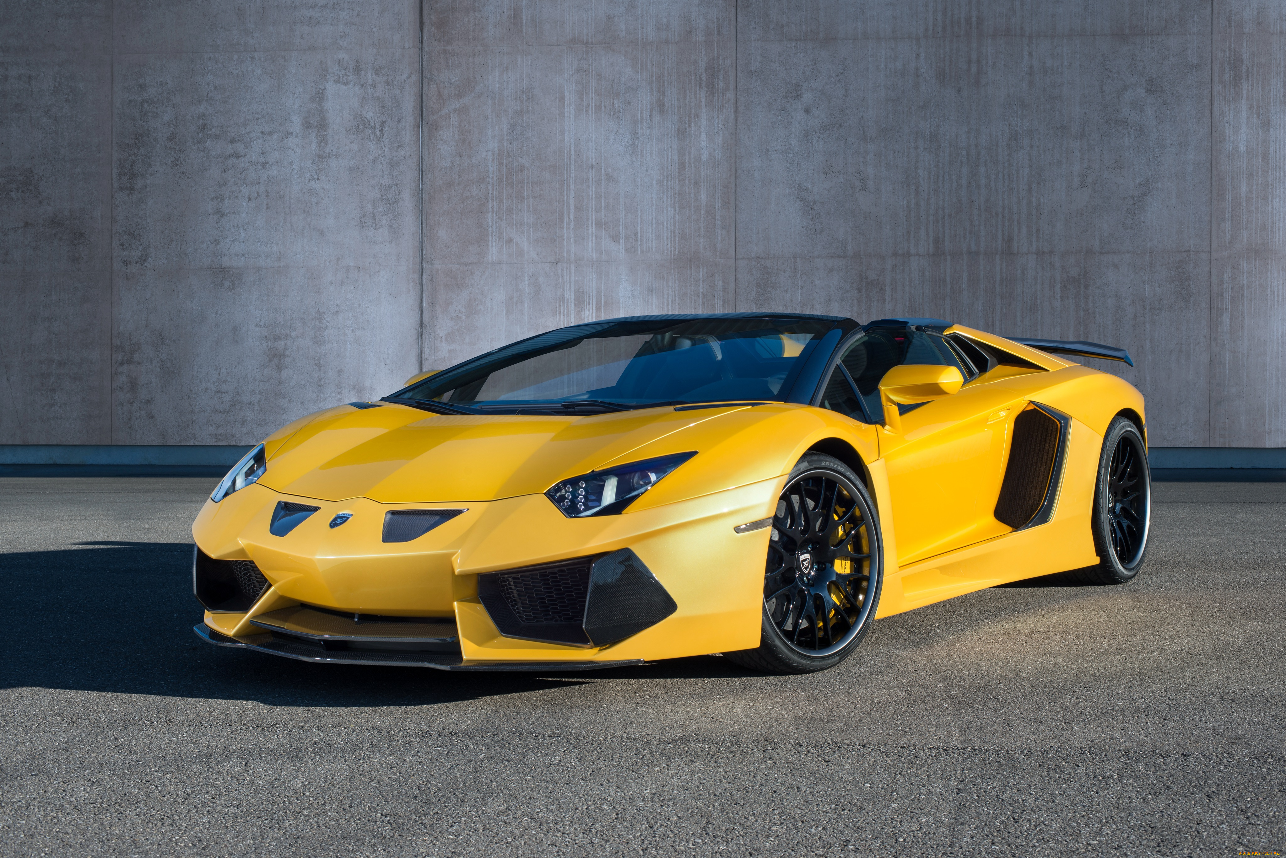 автомобили, lamborghini, limited, roadster, aventador, hamann, желтый, 2015г, lb834