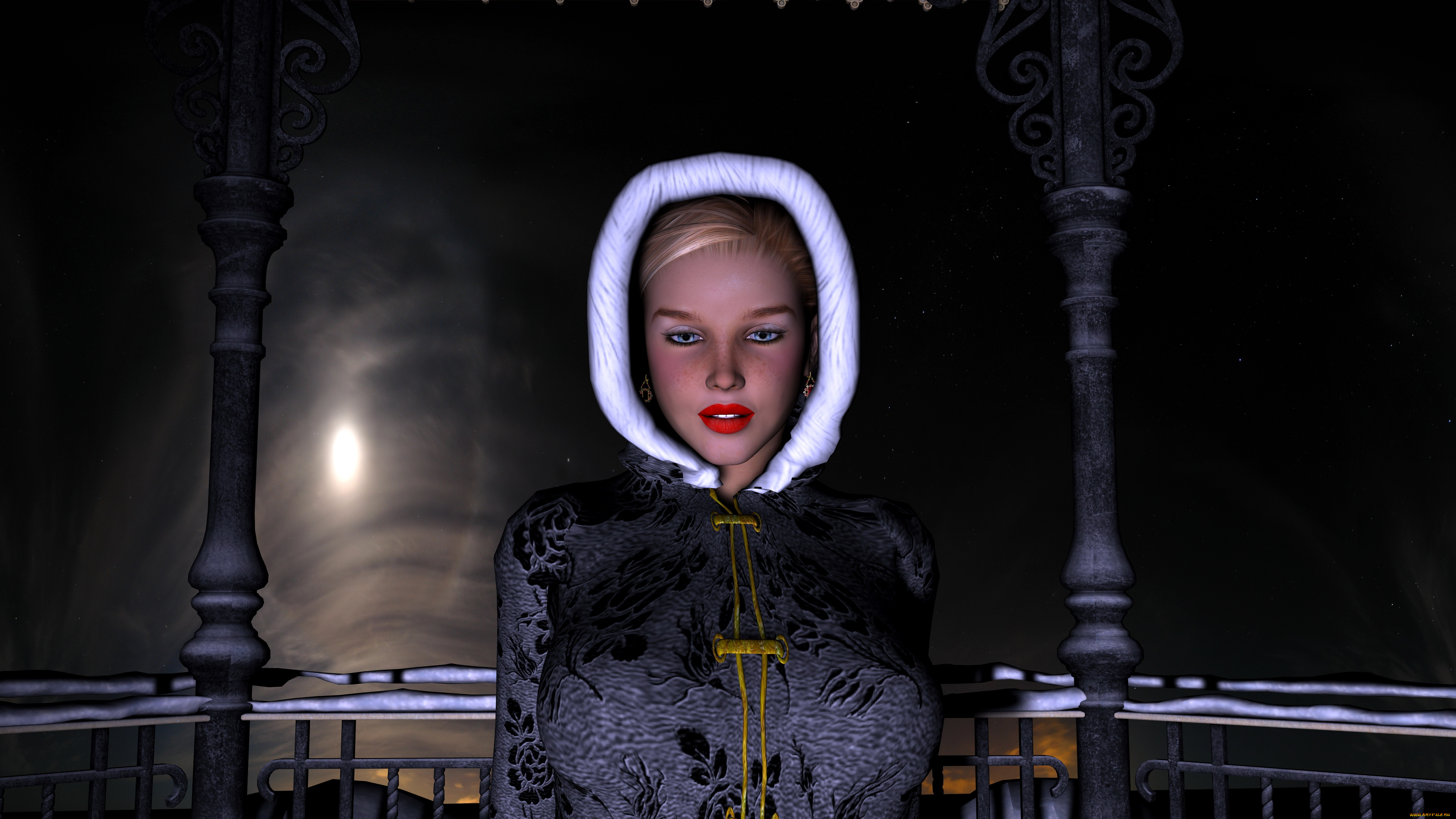 3д, графика, люди, , people, взгляд, девушка, фон