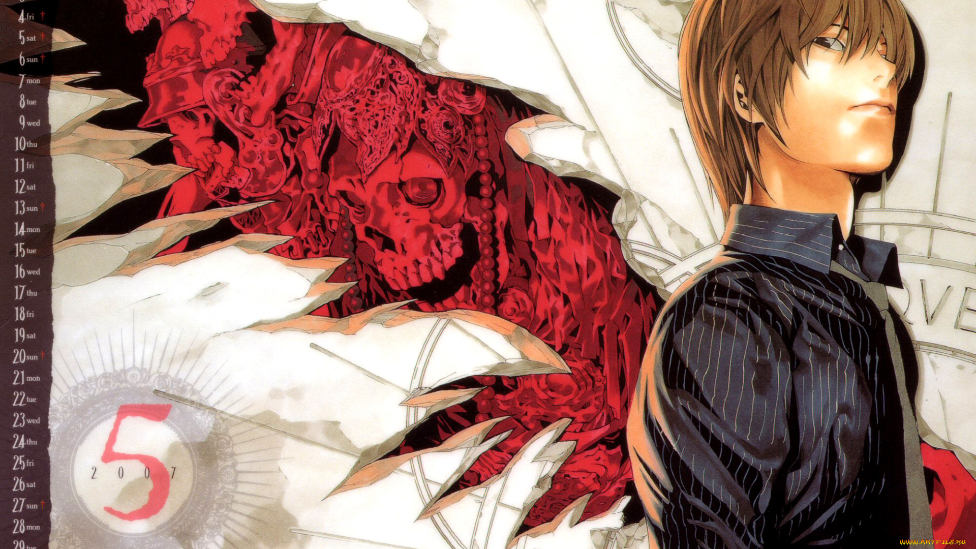 аниме, death, note, yagami, raito