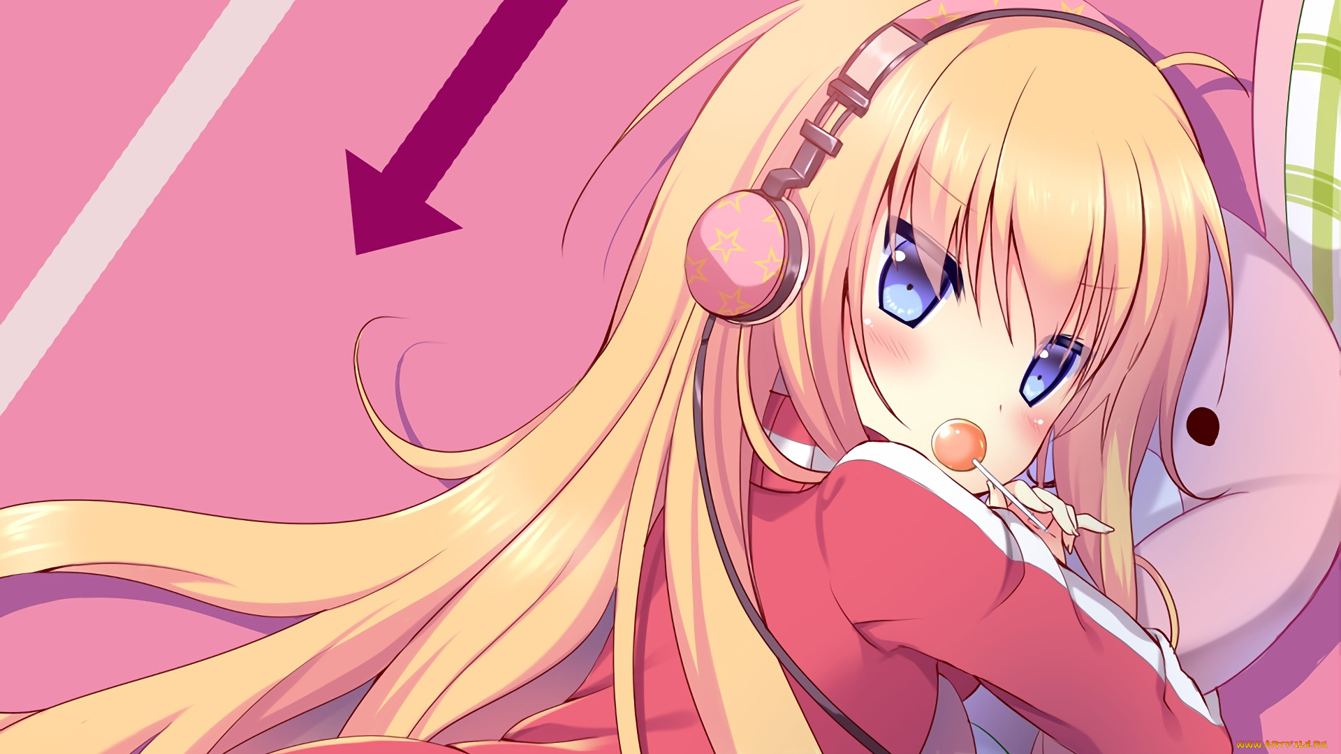 аниме, gabriel, dropout, взгляд, девушка, фон