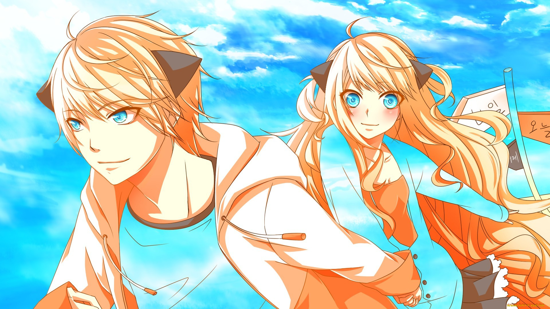 аниме, vocaloid, usee, арт, seeu, вокалоид, парень, девушка