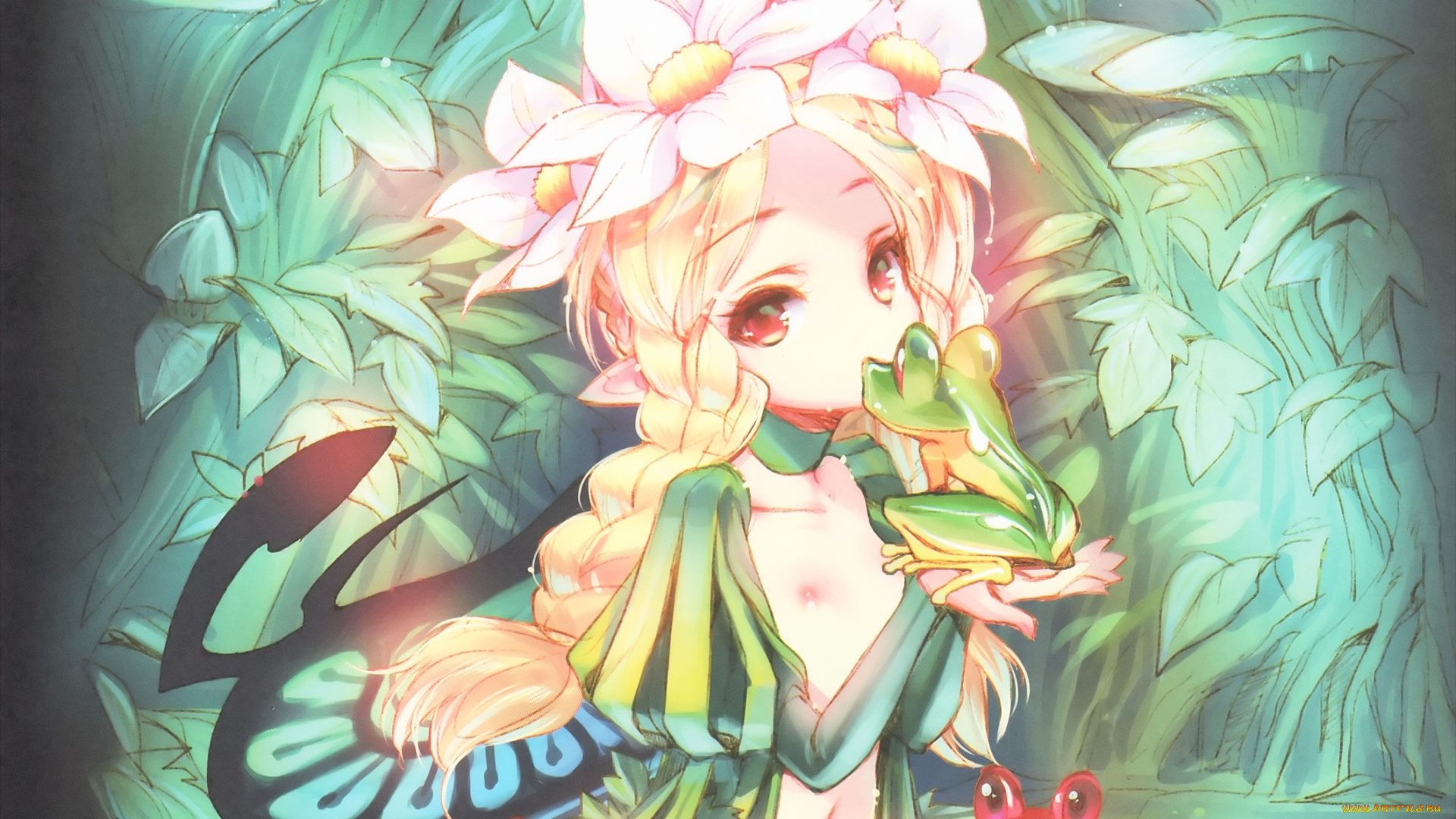 аниме, животные, , существа, девушка