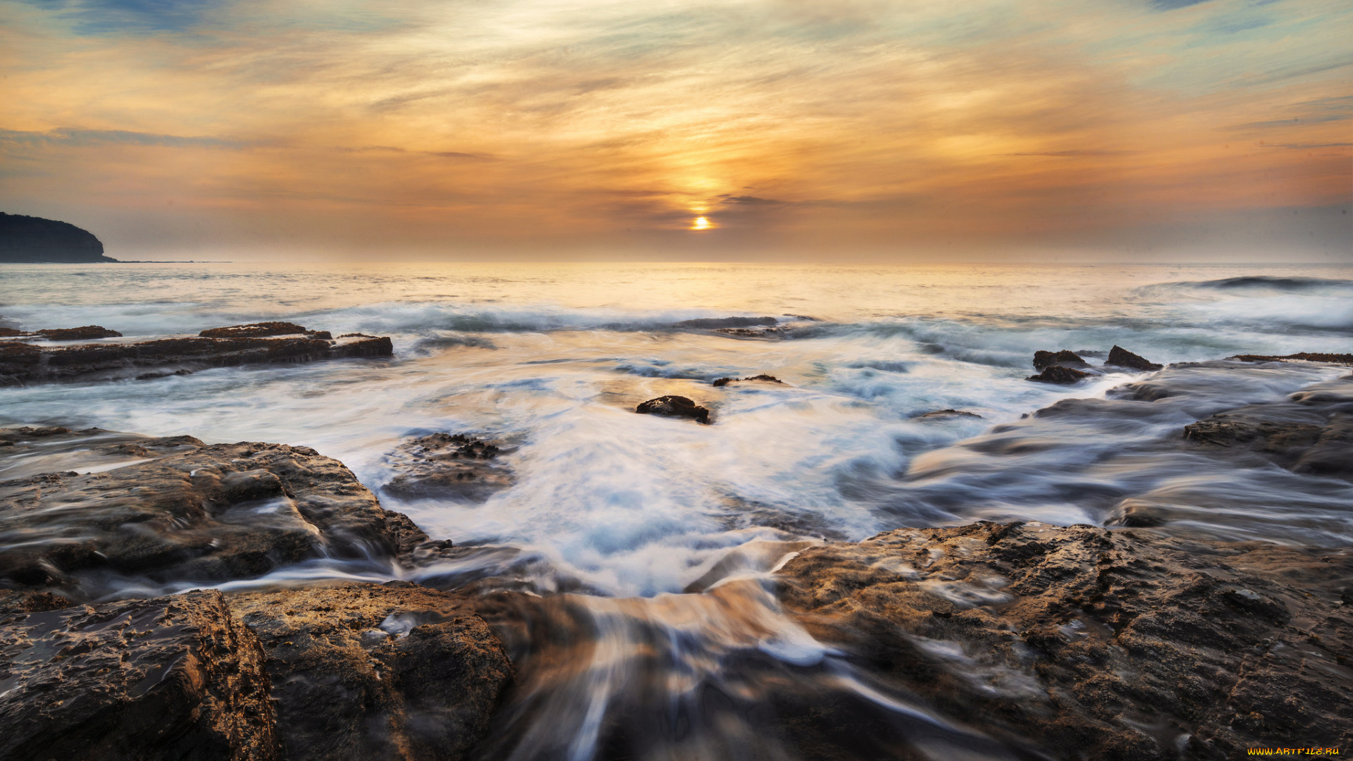 природа, побережье, море, берег