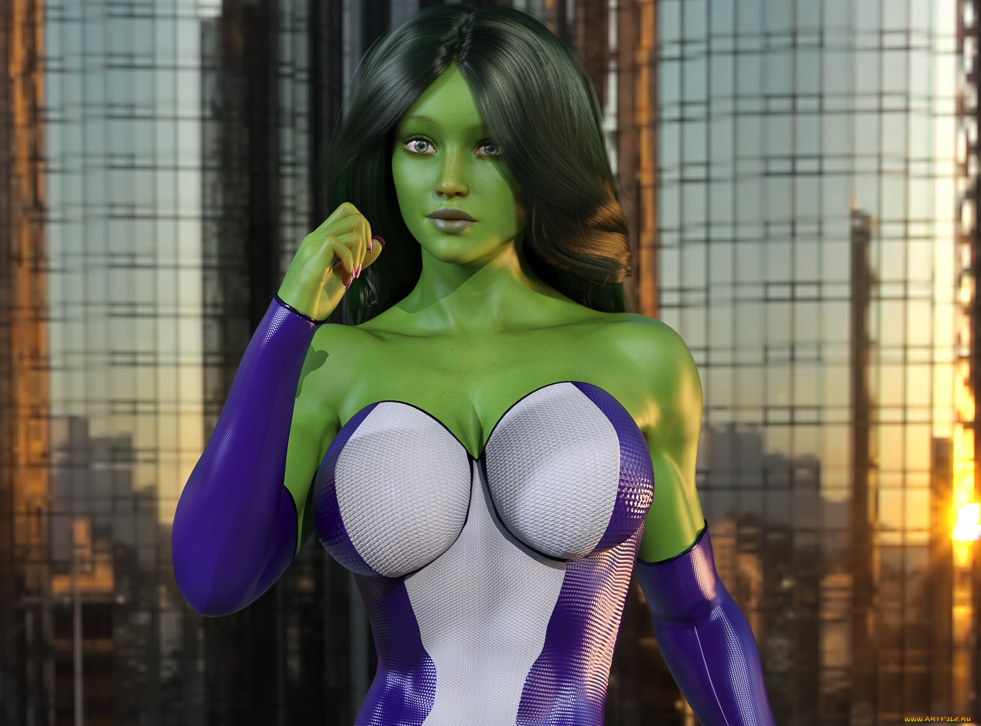 3д, графика, фантазия, , fantasy, девушка, взгляд, фон