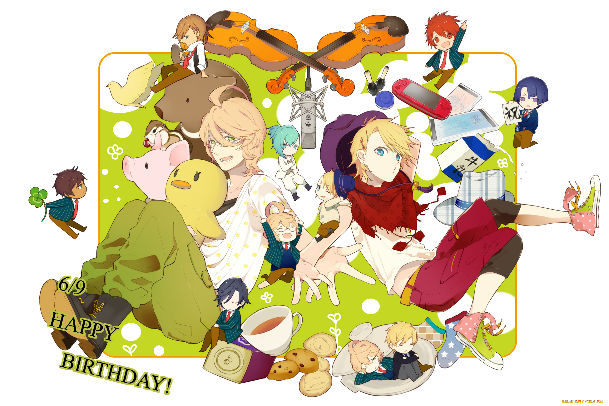 аниме, uta, no, prince-sama, парни