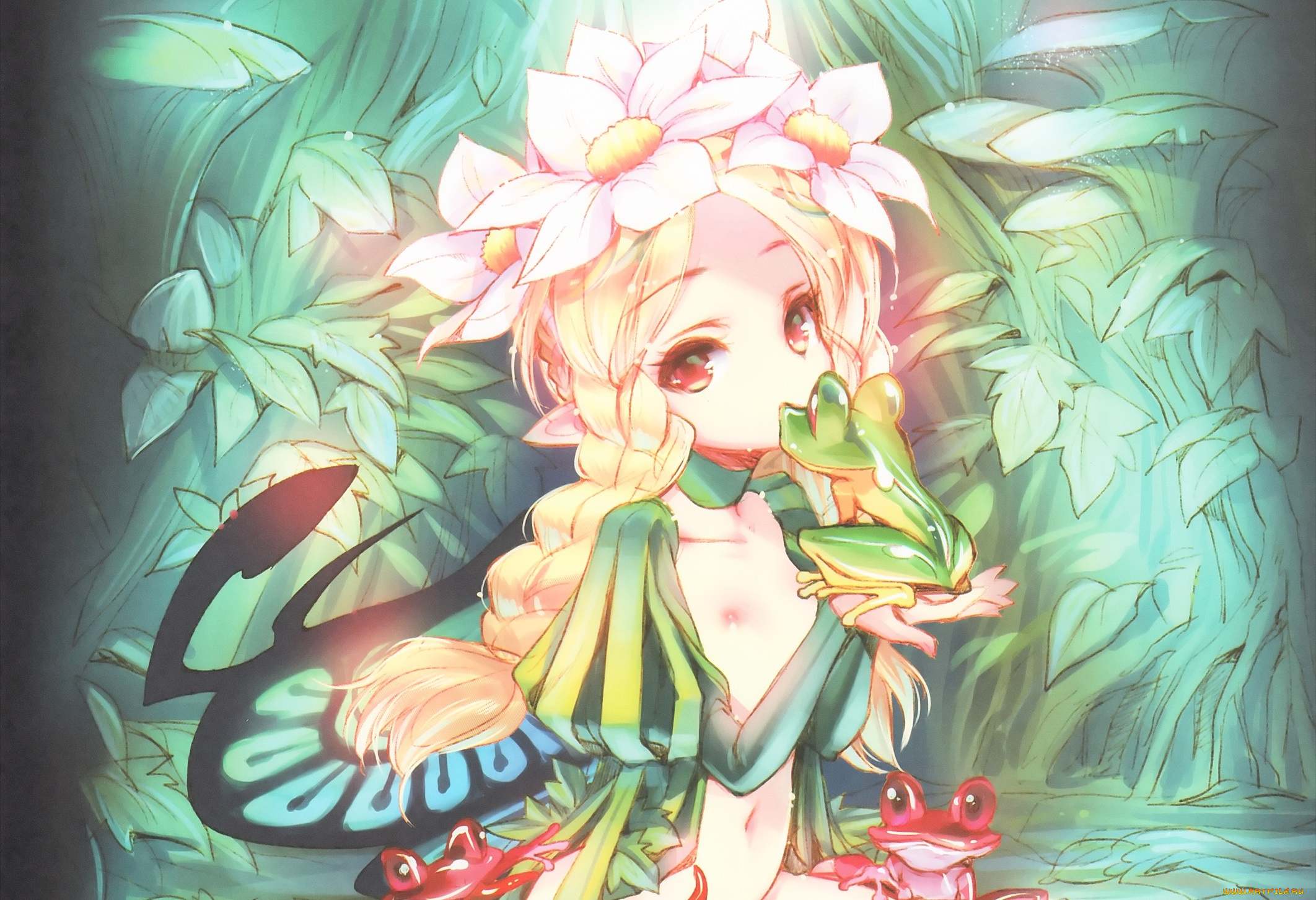 аниме, животные, , существа, девушка