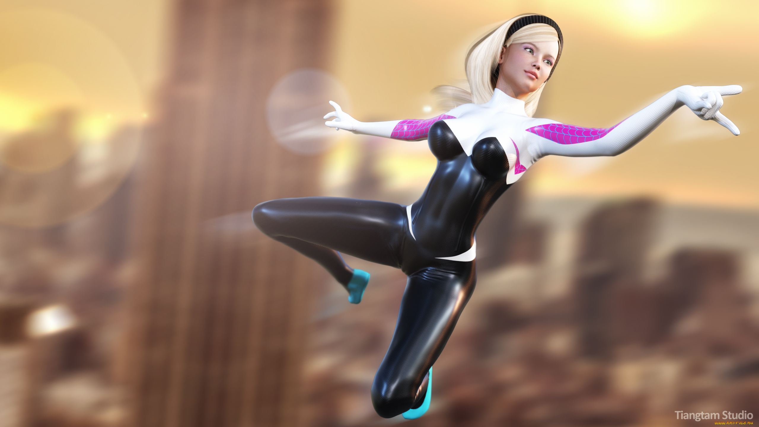 3д, графика, фантазия, , fantasy, девушка, взгляд, фон