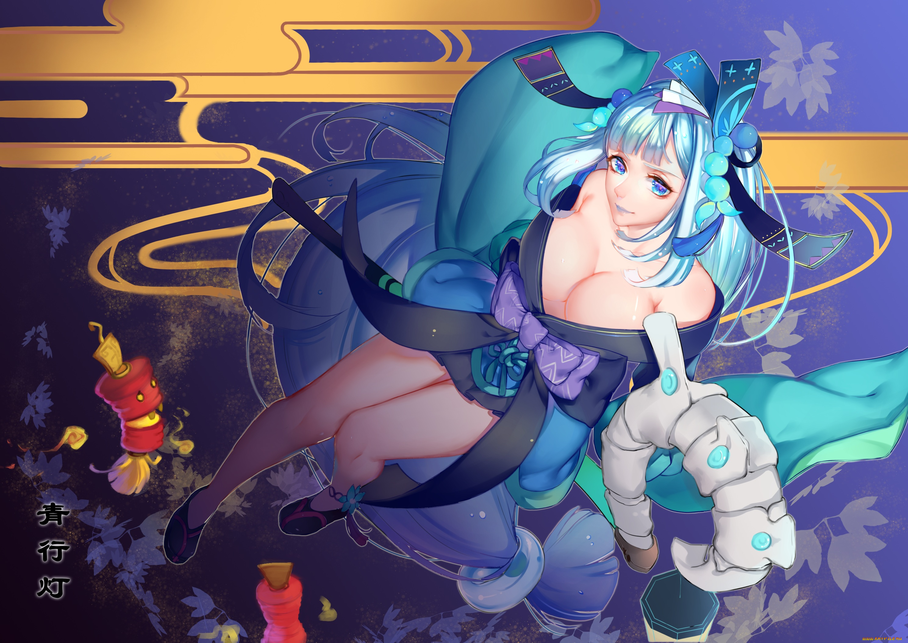 аниме, onmyouji, aoandon