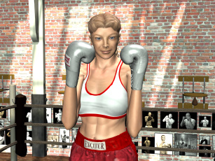 обоя 3д графика, спорт , sport, взгляд, фон, девушка