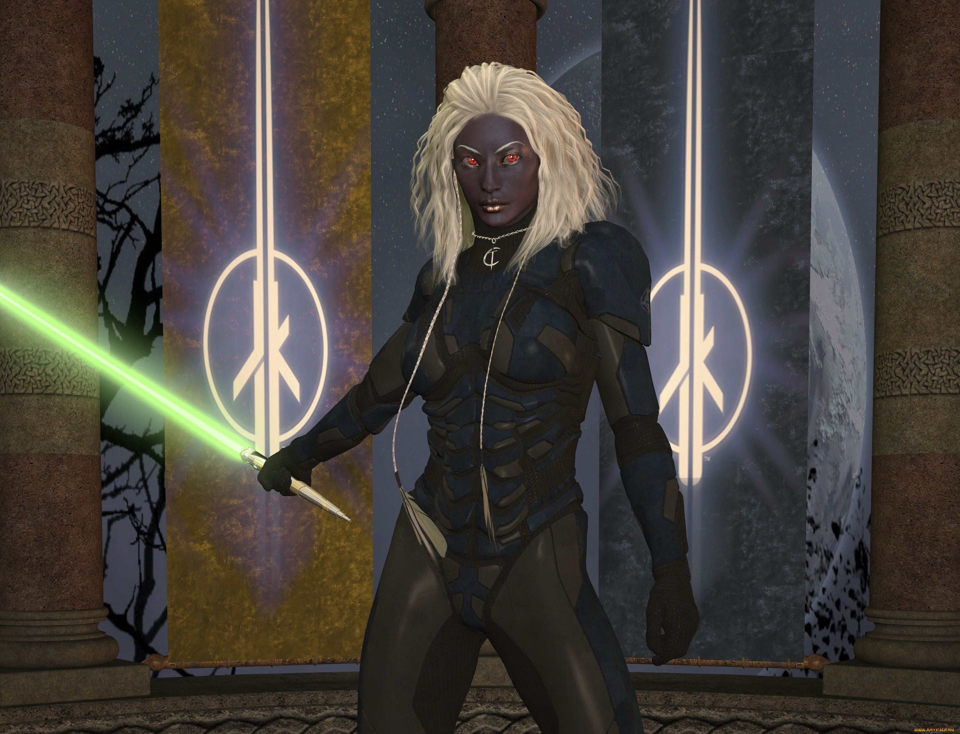 3д, графика, фантазия, , fantasy, взгляд, девушка, фон