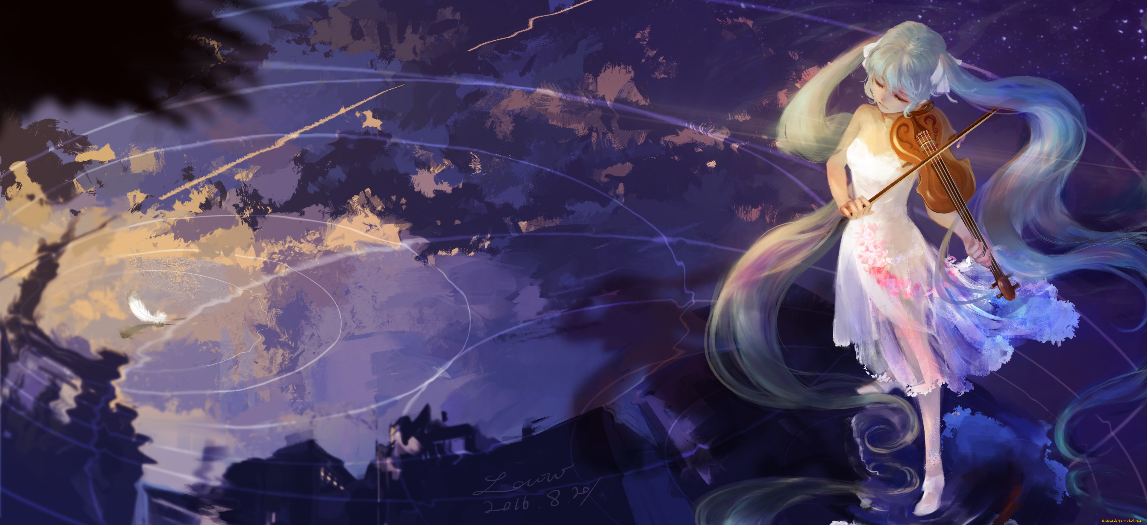 аниме, vocaloid, девушка