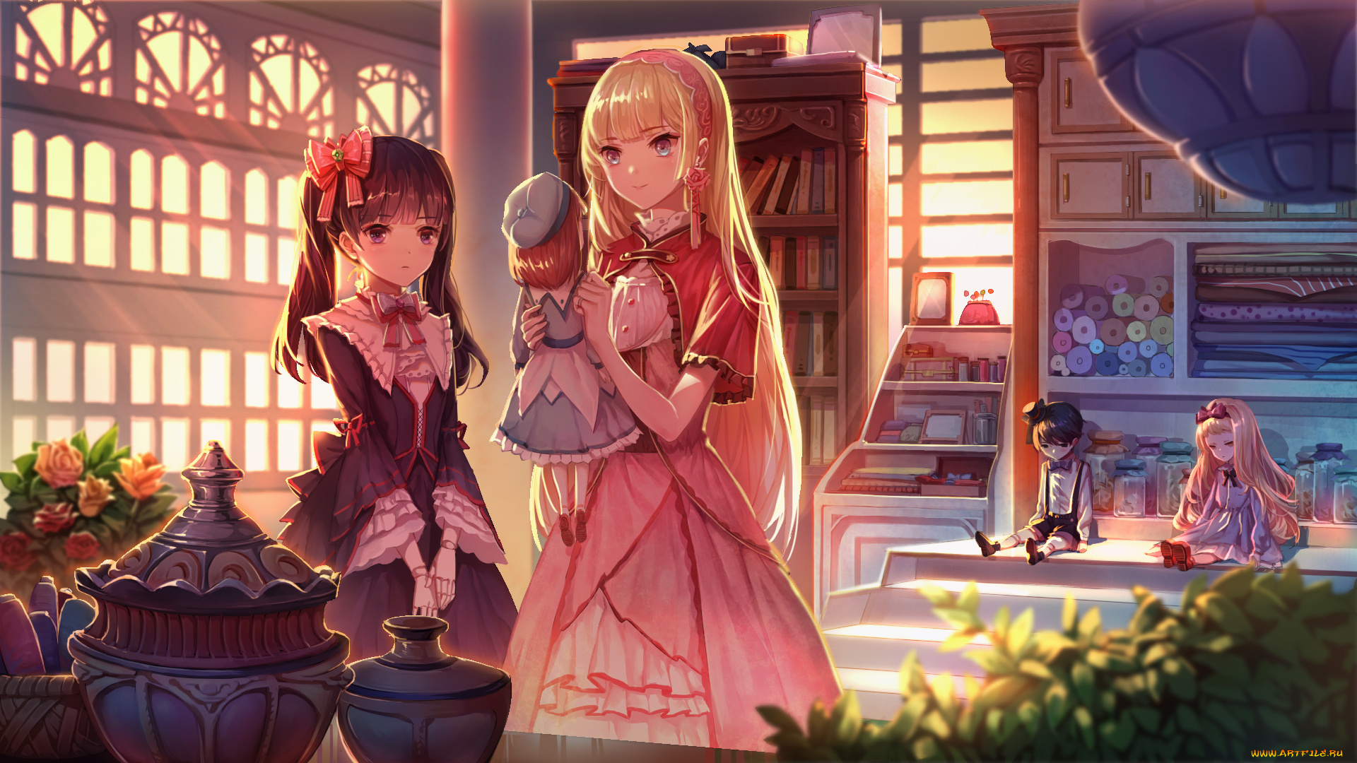 аниме, город, , улицы, , интерьер, , здания, взгляд, фон, девушка