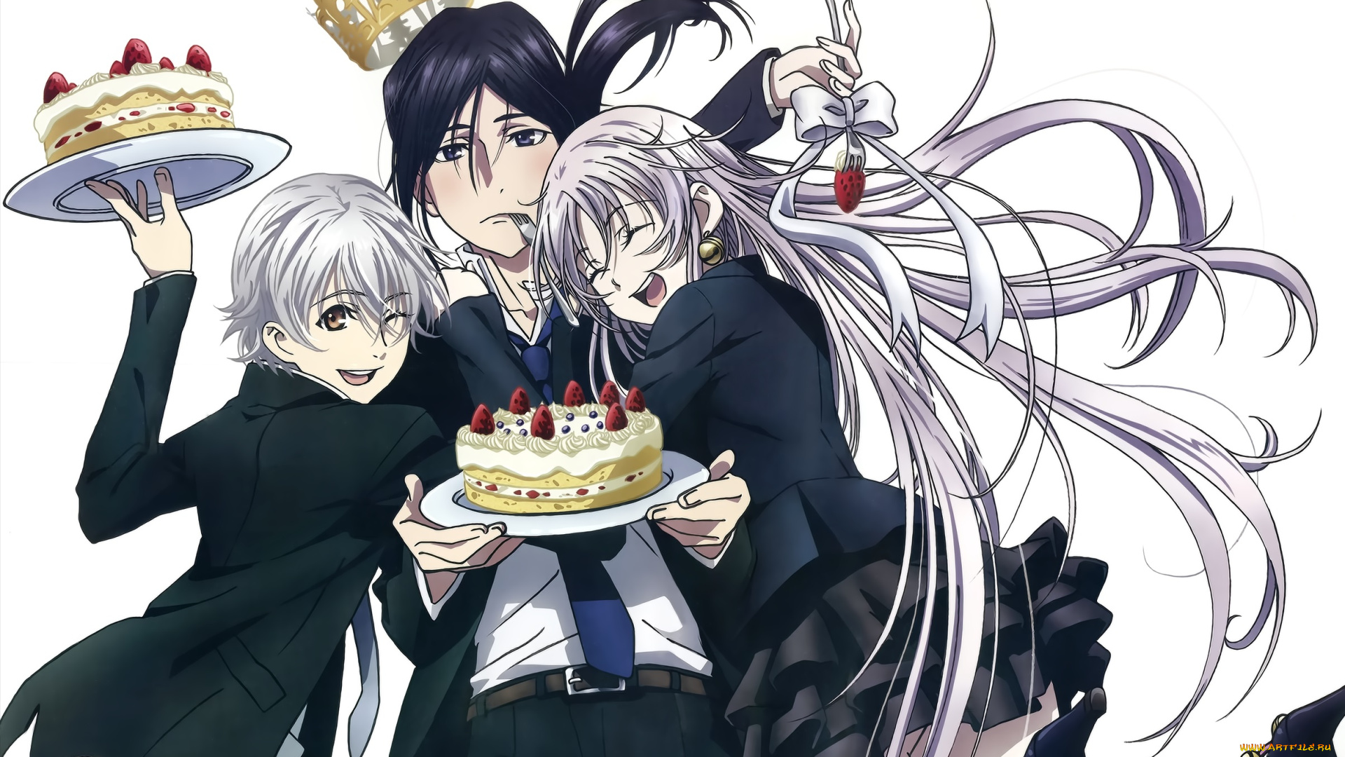 аниме, k, project, isana, yashiro, neko, yatogami, kuroh, k, project