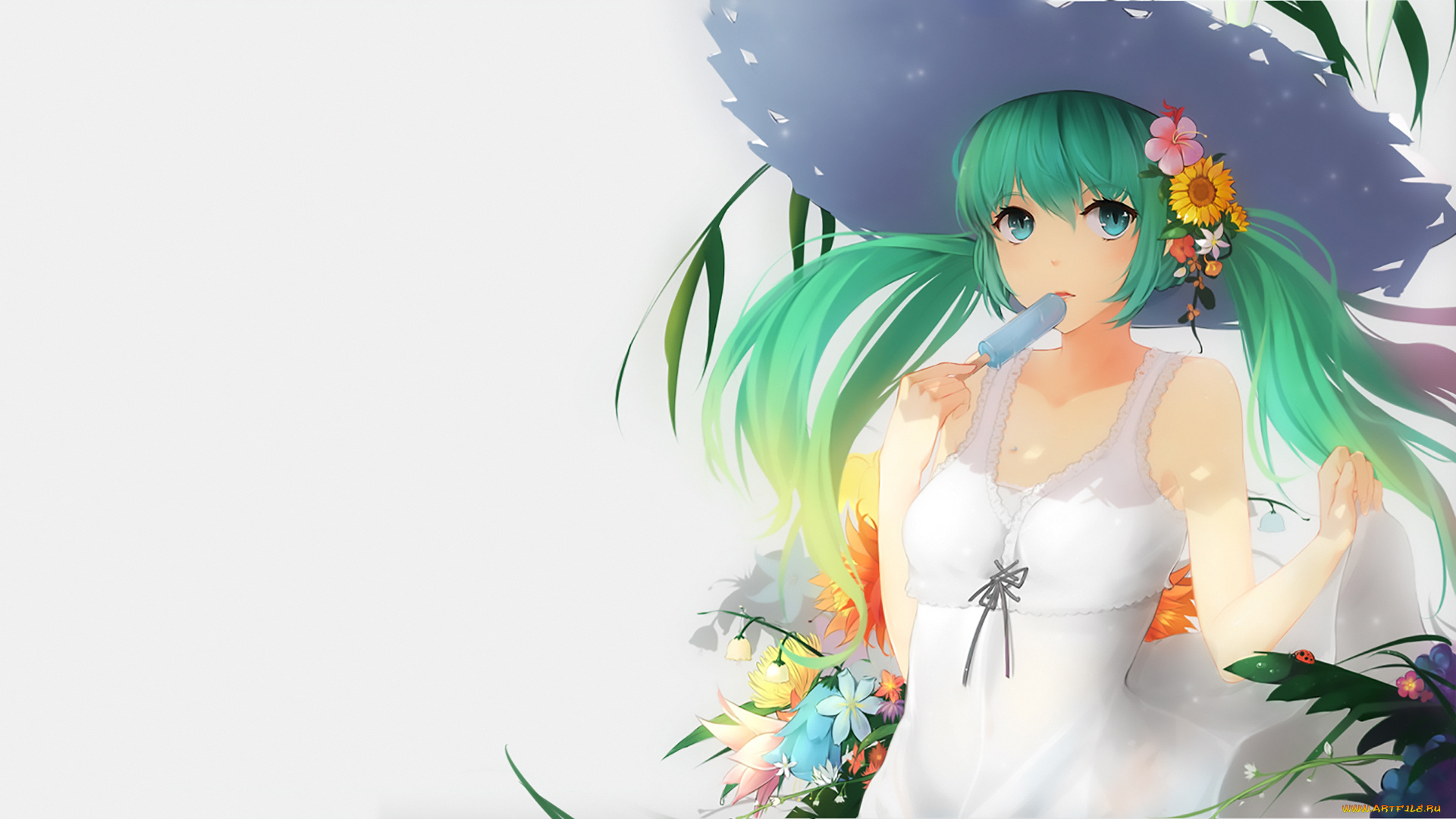 аниме, vassalord, взгляд, девушка, фон