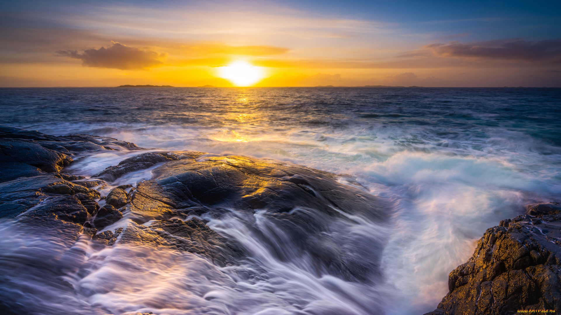 природа, побережье, простор