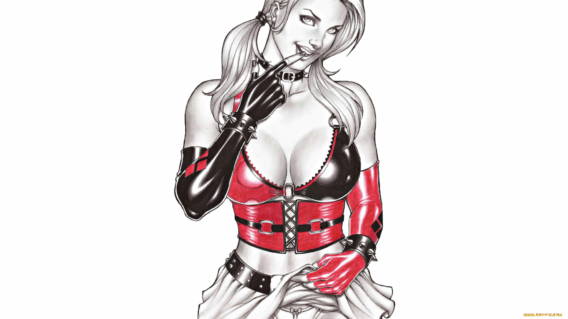 рисованное, комиксы, девушка, фон, взгляд, униформа