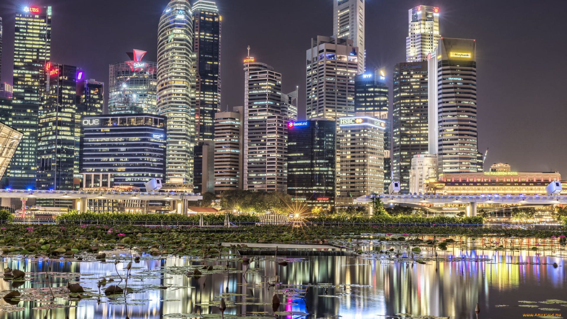 singapore, города, сингапур, , сингапур, панорама, небоскребы