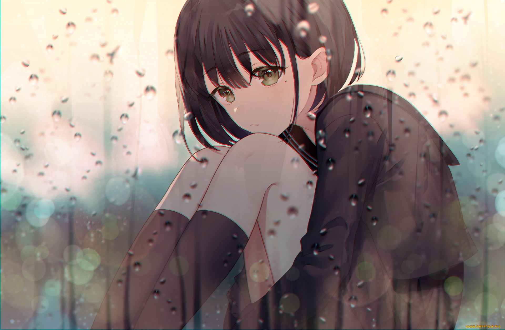 аниме, unknown, , другое, , фон, взгляд, девушка