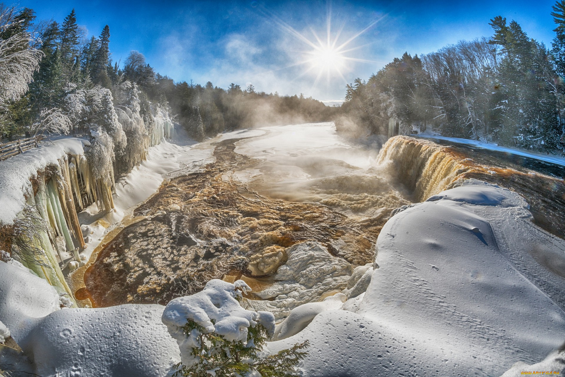 природа, зима, простор