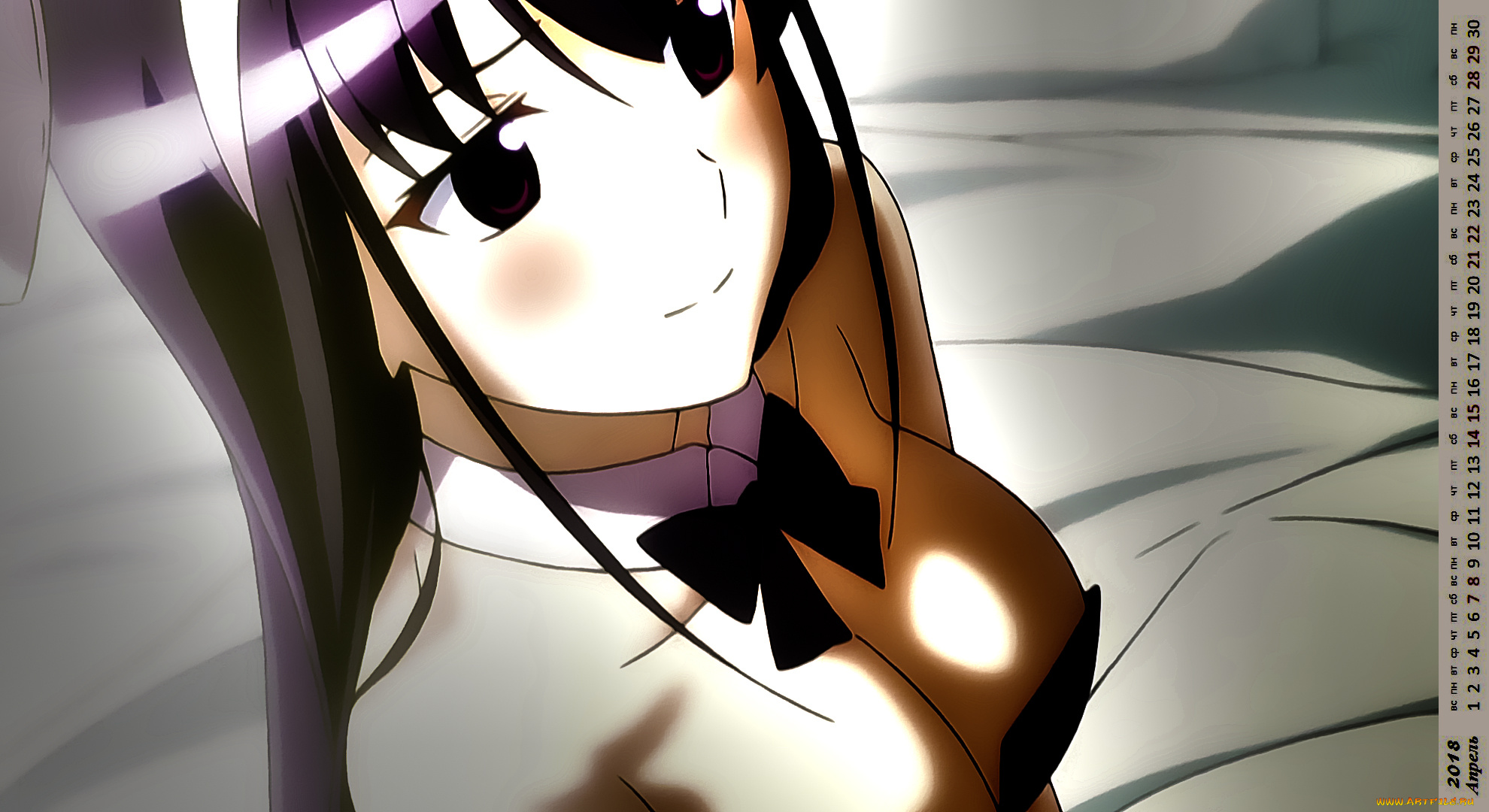 календари, аниме, девушка, взгляд, лицо