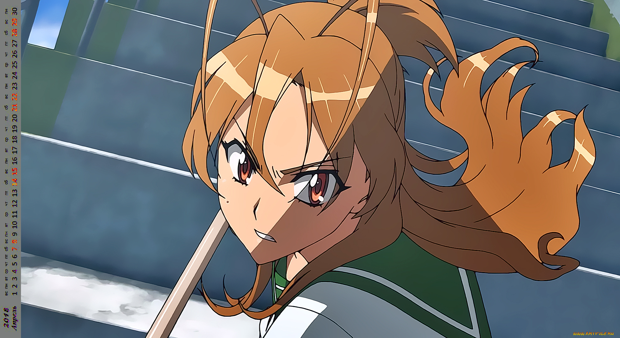 календари, аниме, девушка, взгляд, лицо, эмоции