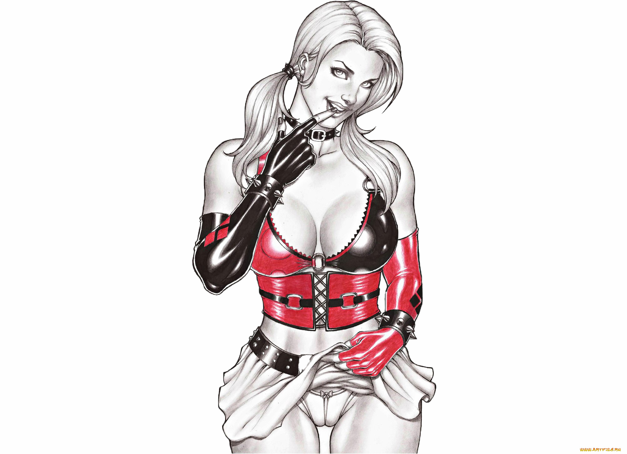 рисованное, комиксы, девушка, фон, взгляд, униформа